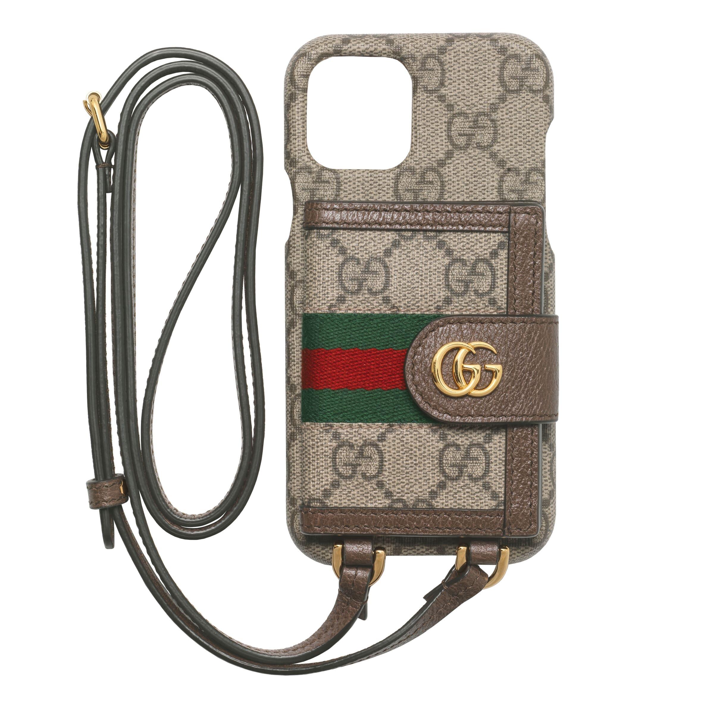 Gucci iPhone 14 Plus Ophidia Case - Neutrals