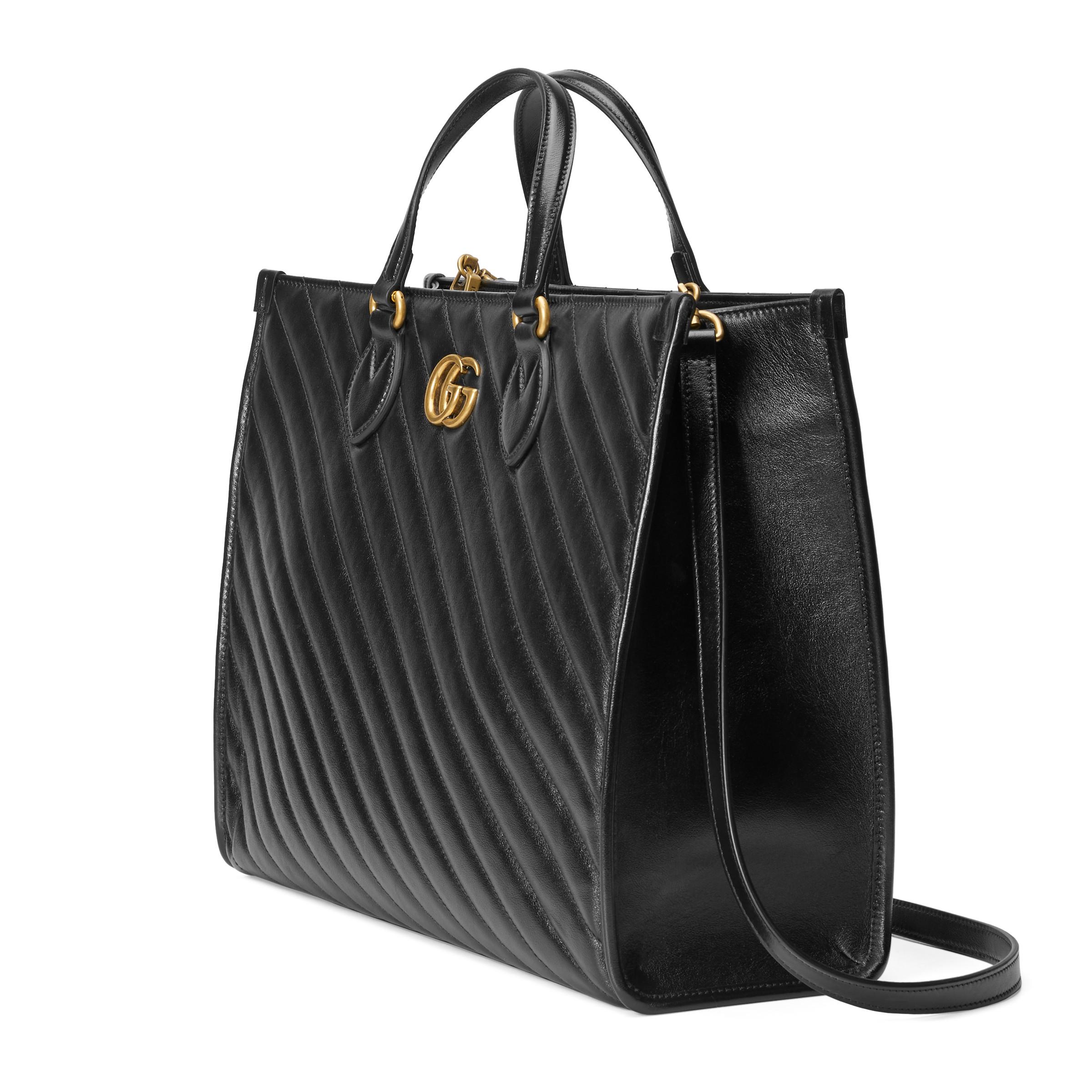Gucci GG Marmont Mini Tote Bag in Black