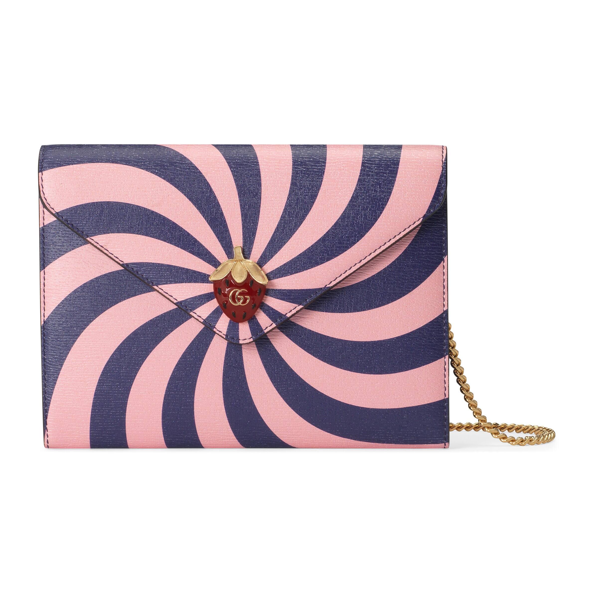 Gucci Mini Bag With Double G Strawberry Lyst