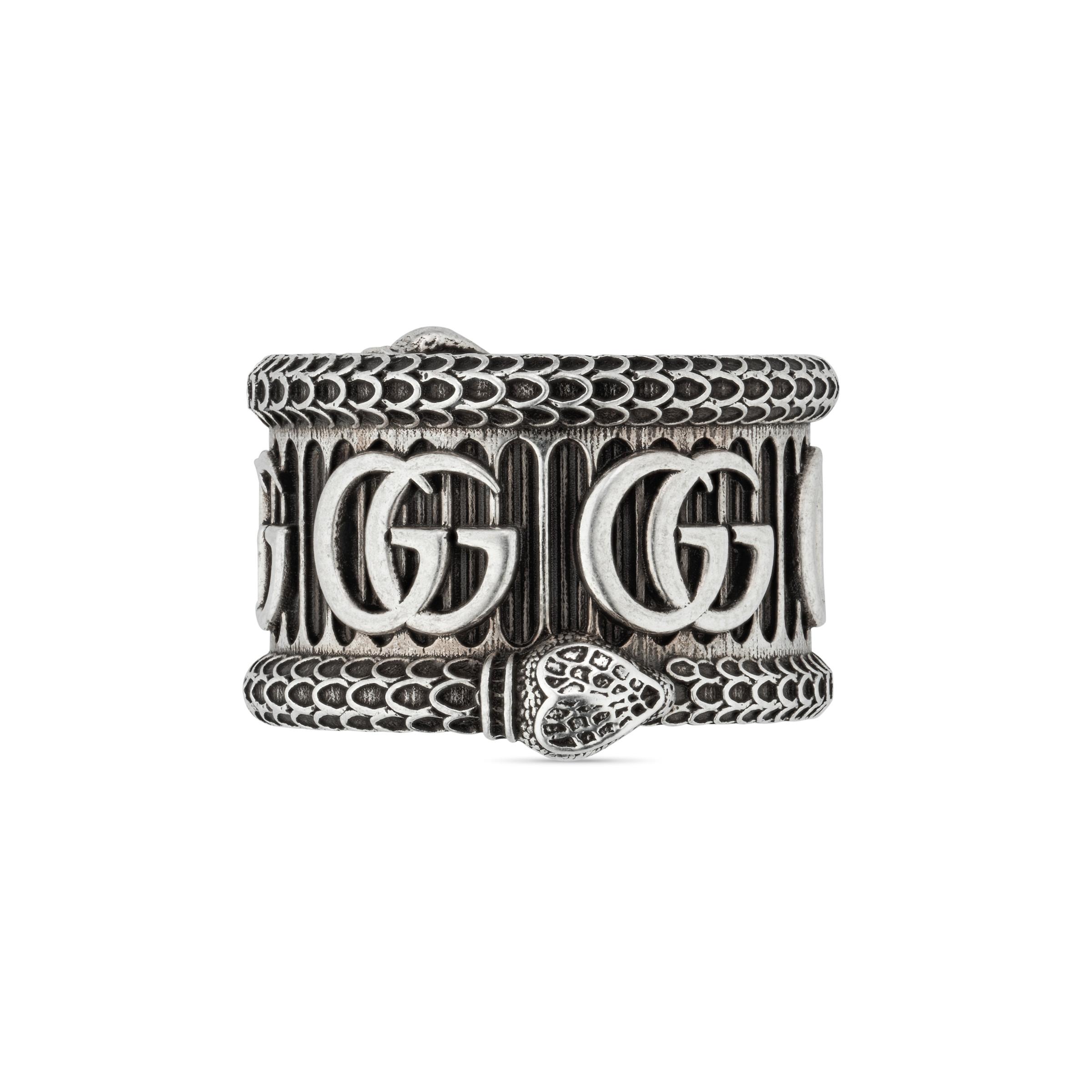 gucci ring silver mens