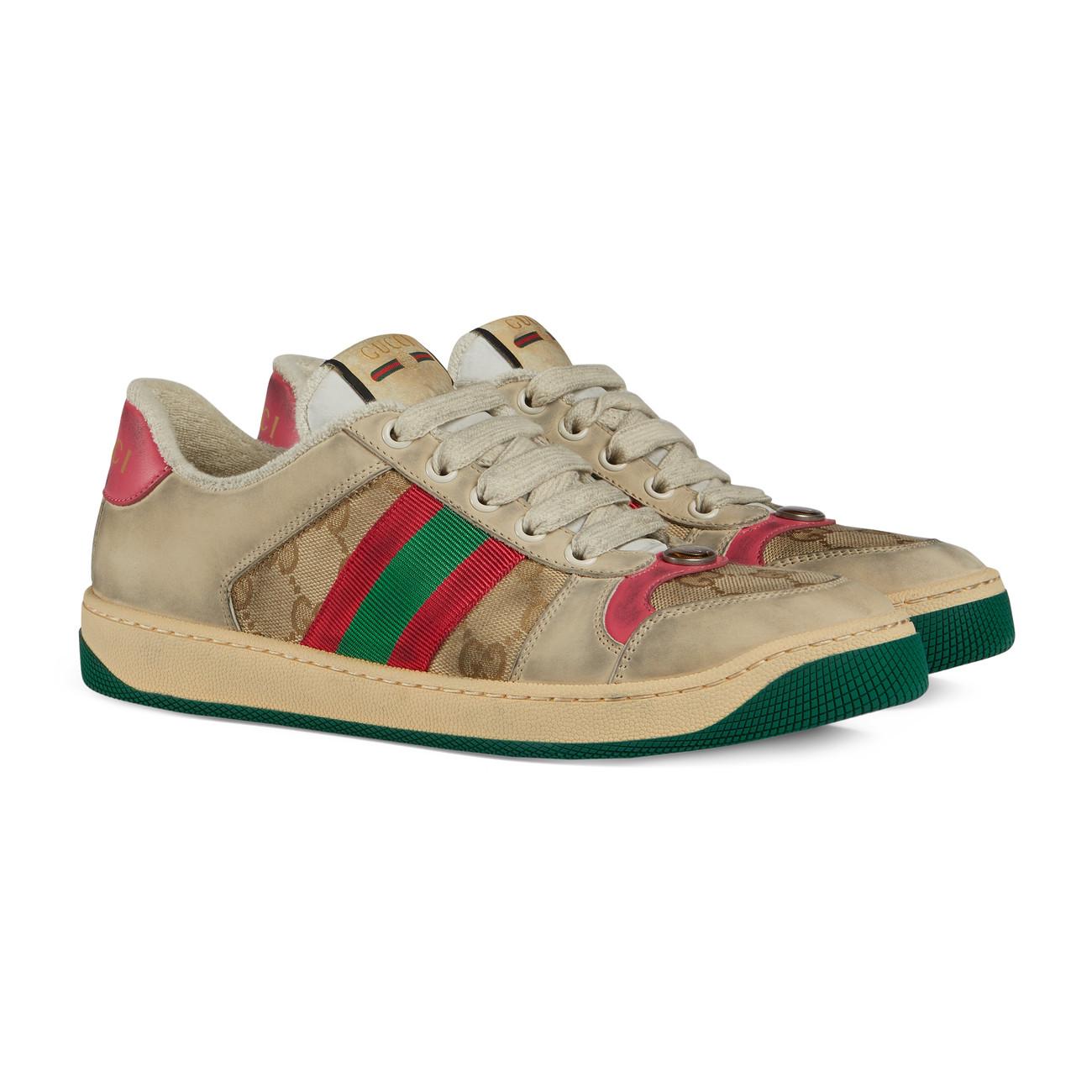 gucci screener sneaker pink