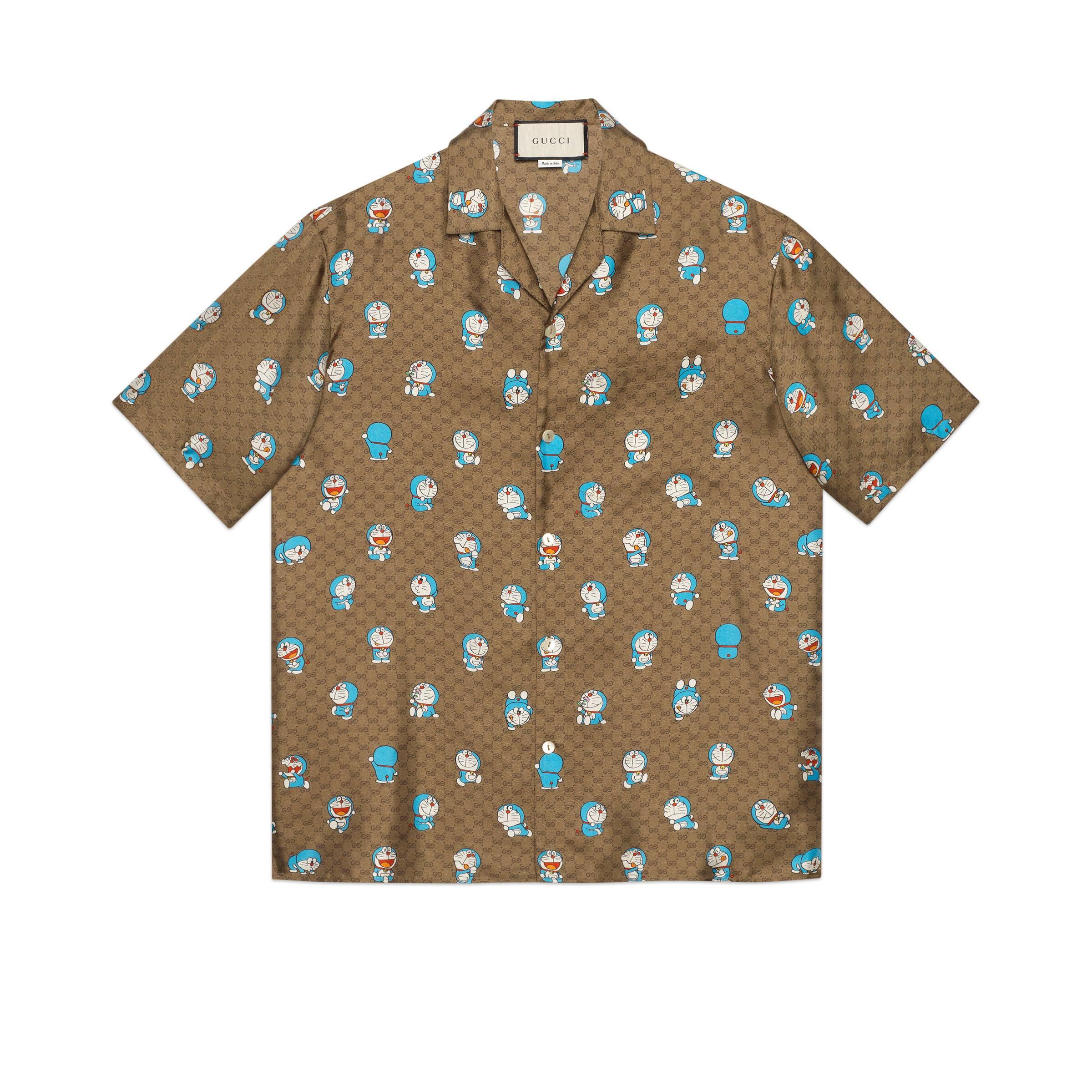 Camicia da bowling GG Doraemon x di Gucci da Uomo | Lyst