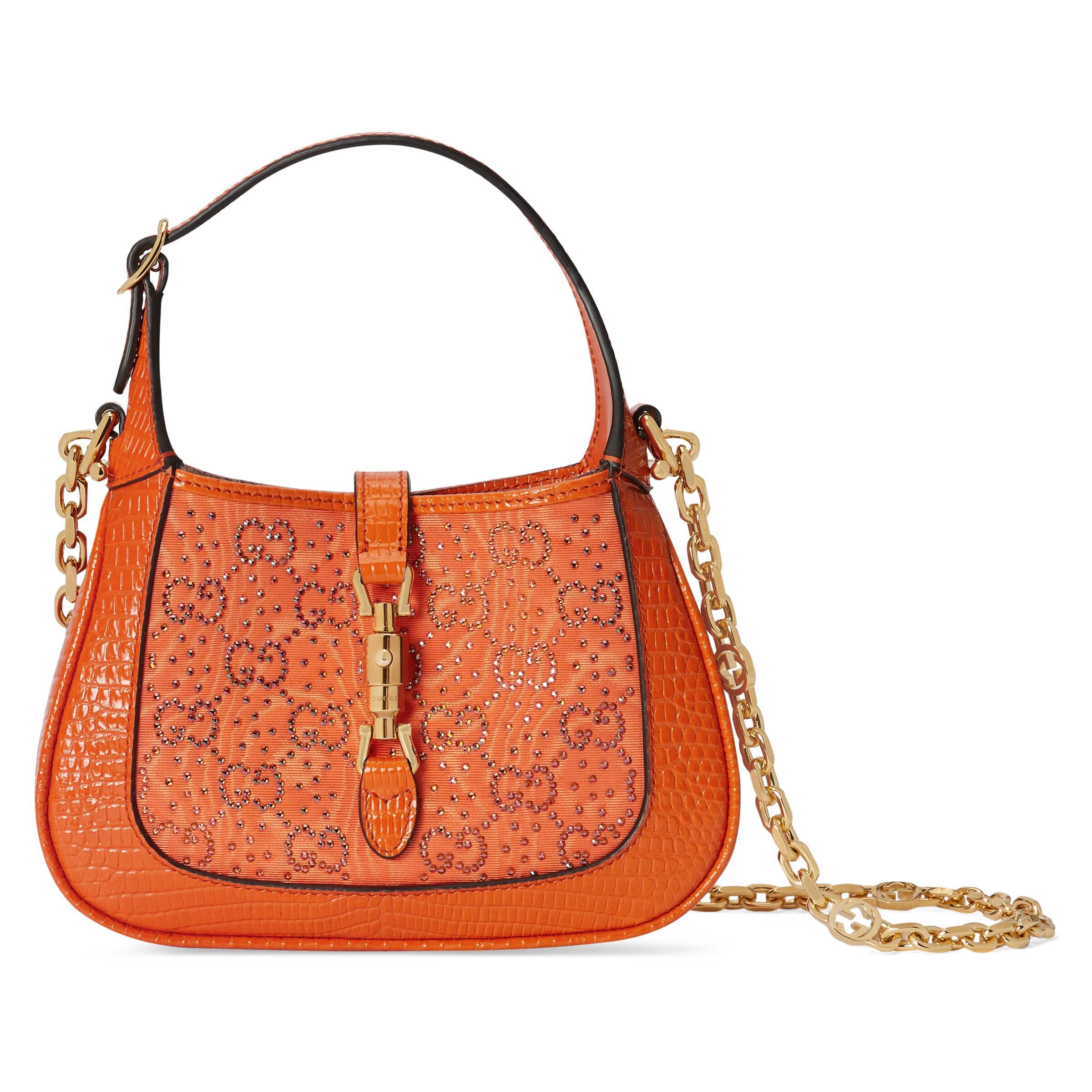Gucci Jackie 1961 GG Crystal Mini Bag in Orange Lyst