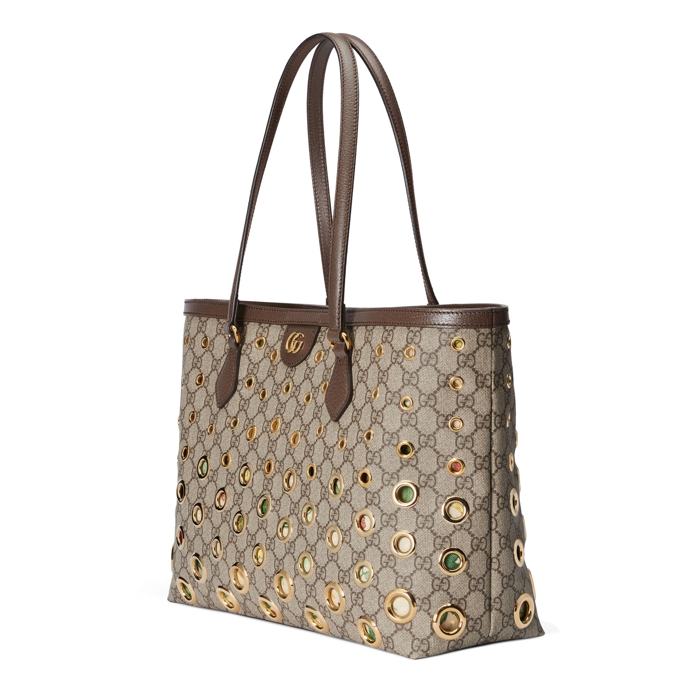Gucci Ophidia Medium GG Tote Bag | Green and Natural | Os | The Webster