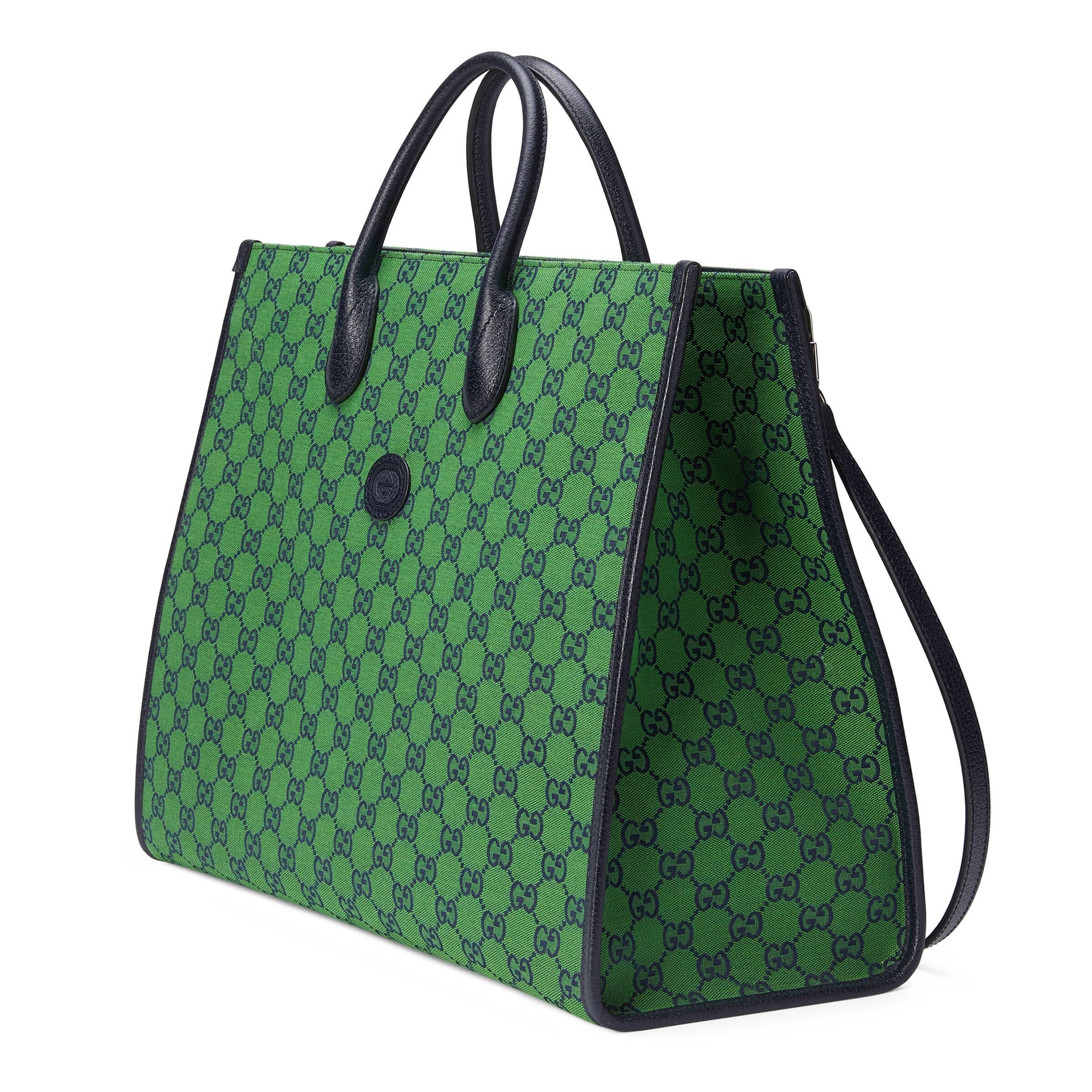Gucci GG Multicolour Large Tote Bag in Green for Men | Lyst