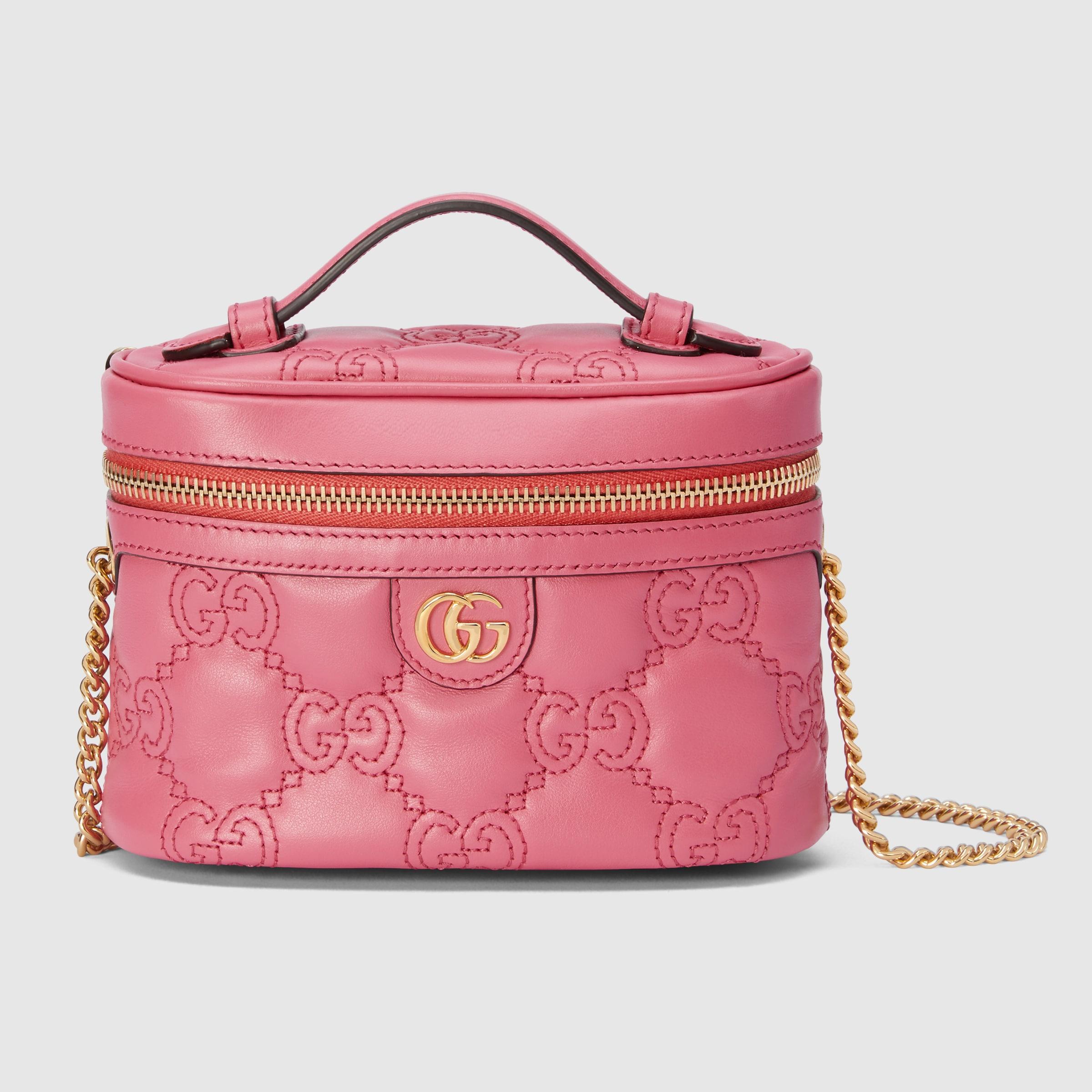 Gucci GG Matelassé Top Handle Mini Bag in Pink | Lyst