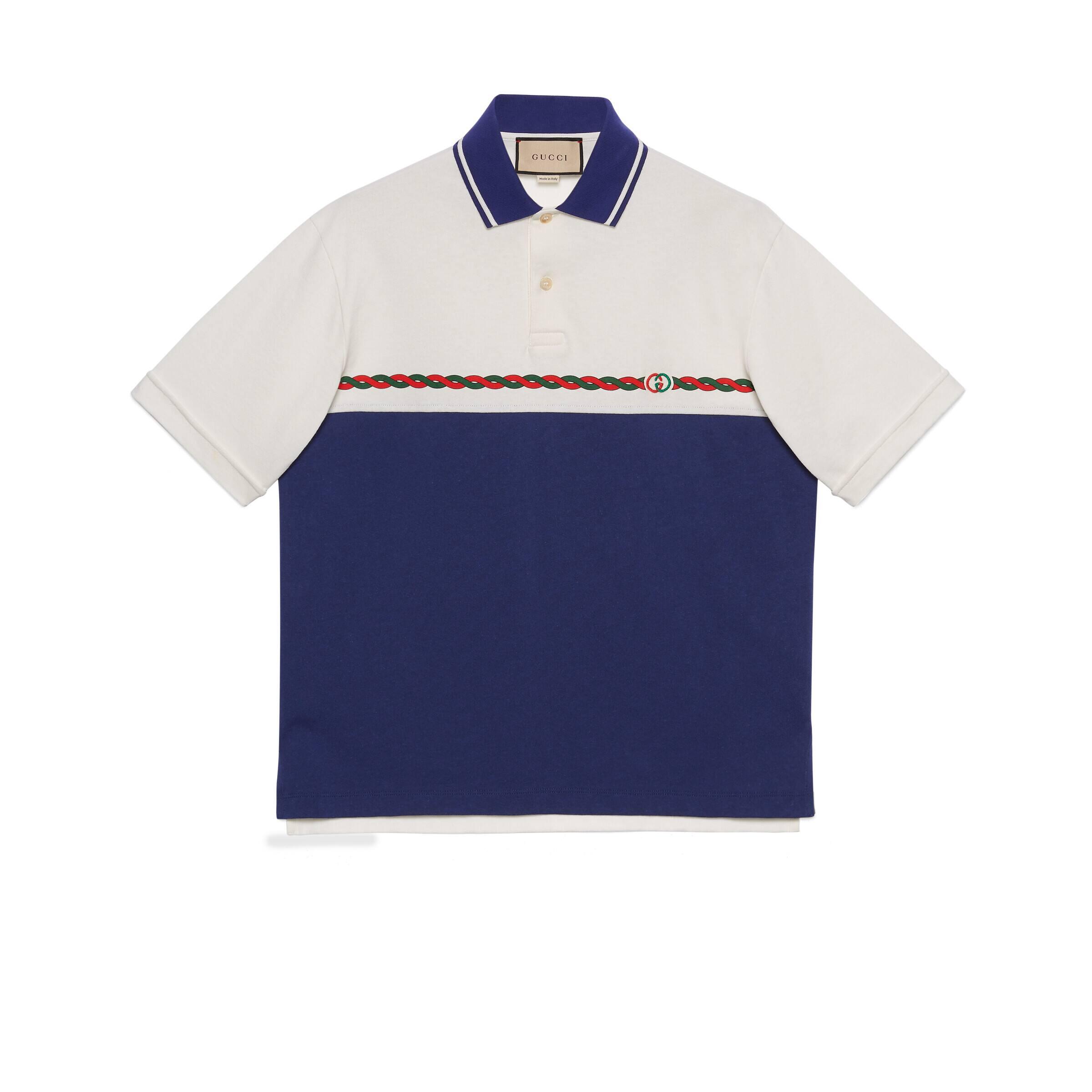 Gucci Cotton Jersey Polo With 