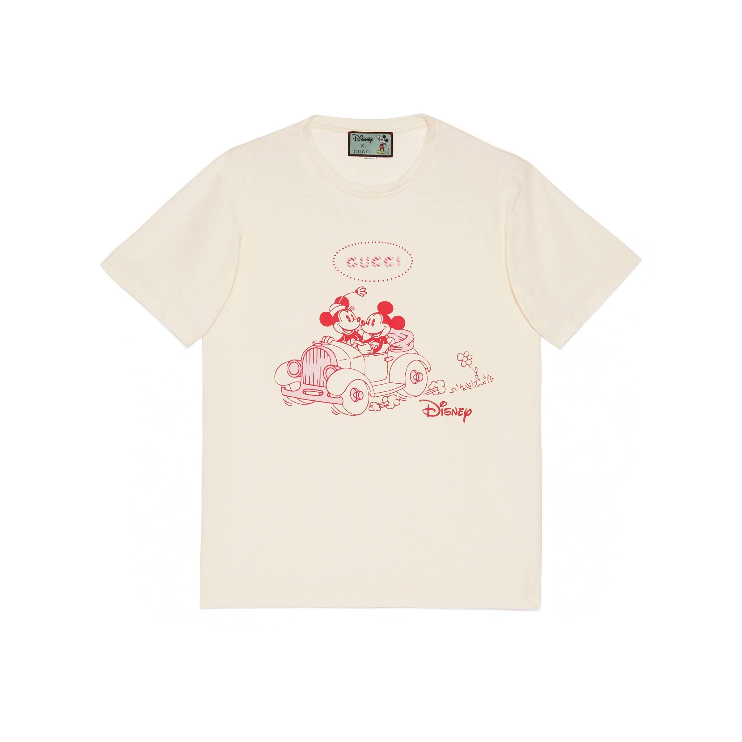 T-shirt x Disney imprimé Mickey et Minnie Gucci pour homme en coloris Blanc  | Lyst