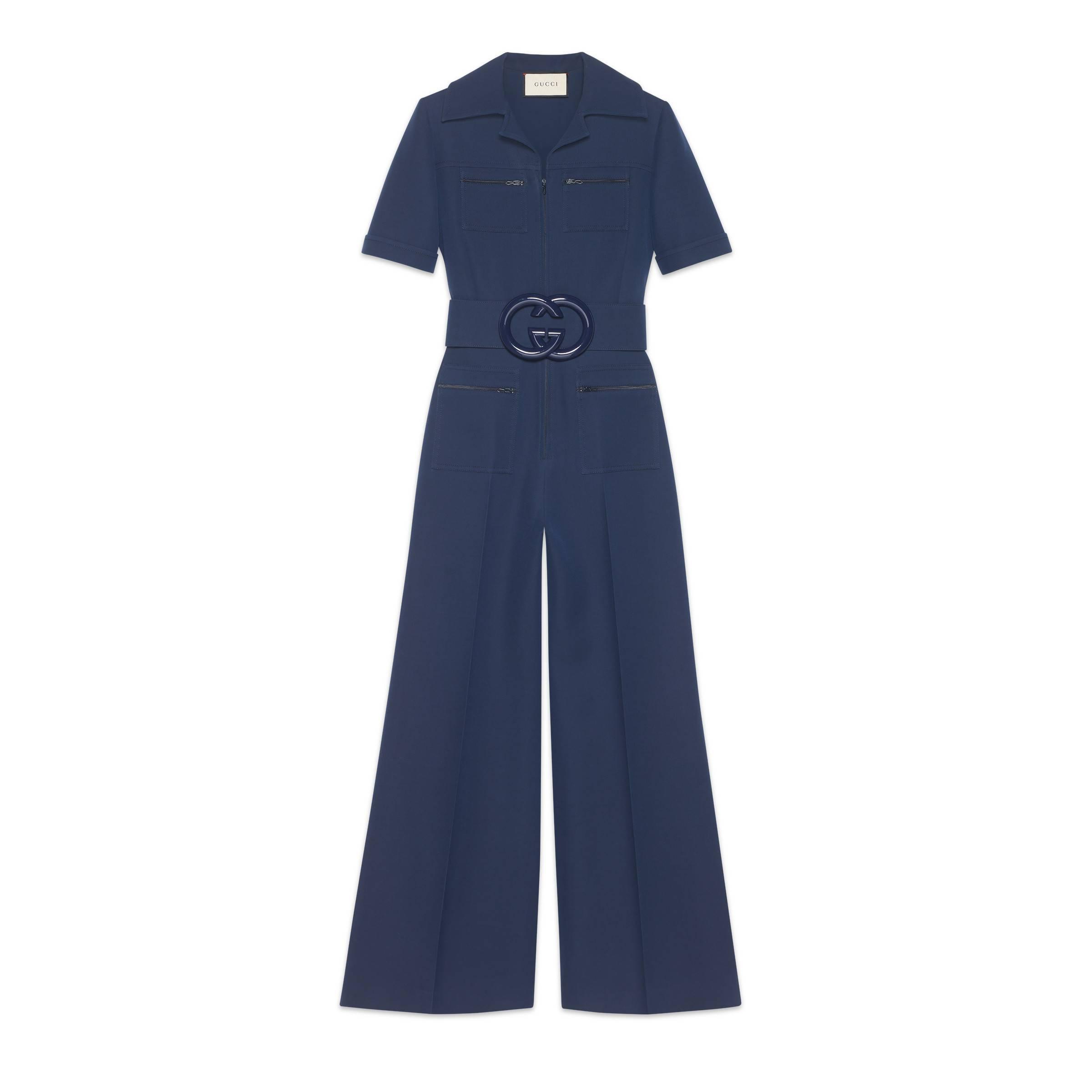 blue gucci jumpsuit