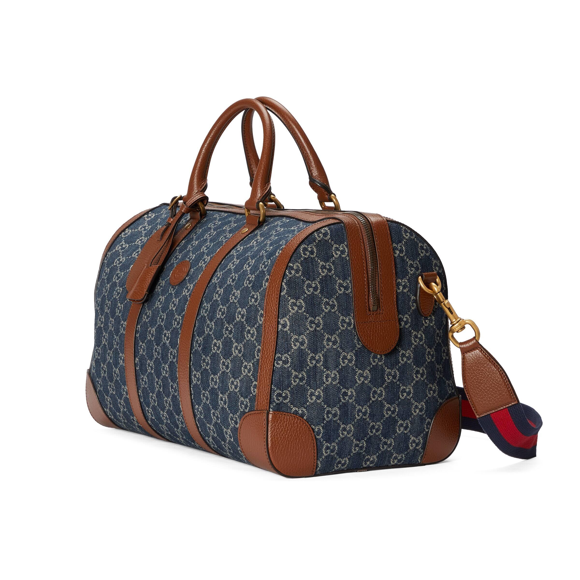 blue gucci duffle bag