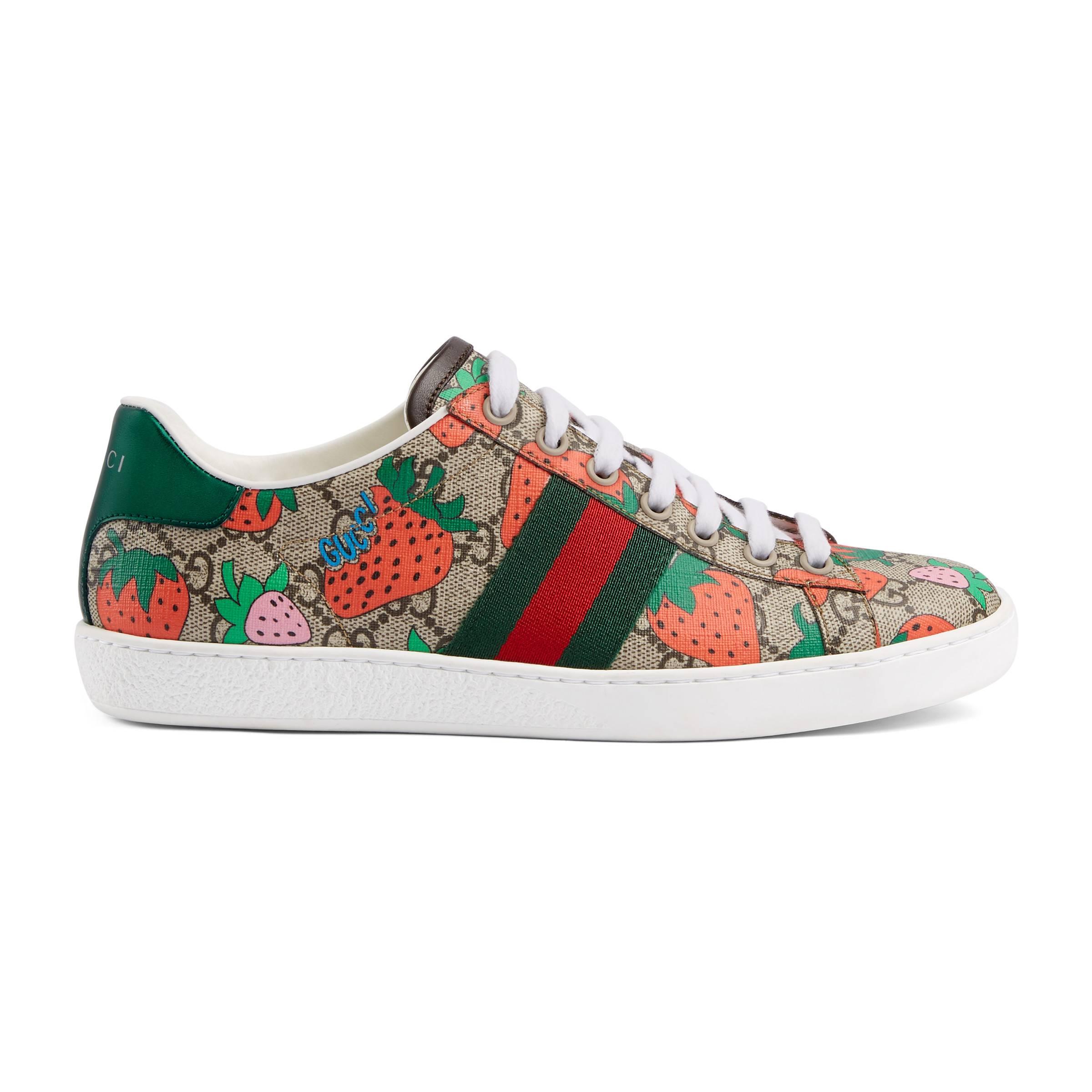 gucci strawberry trainers