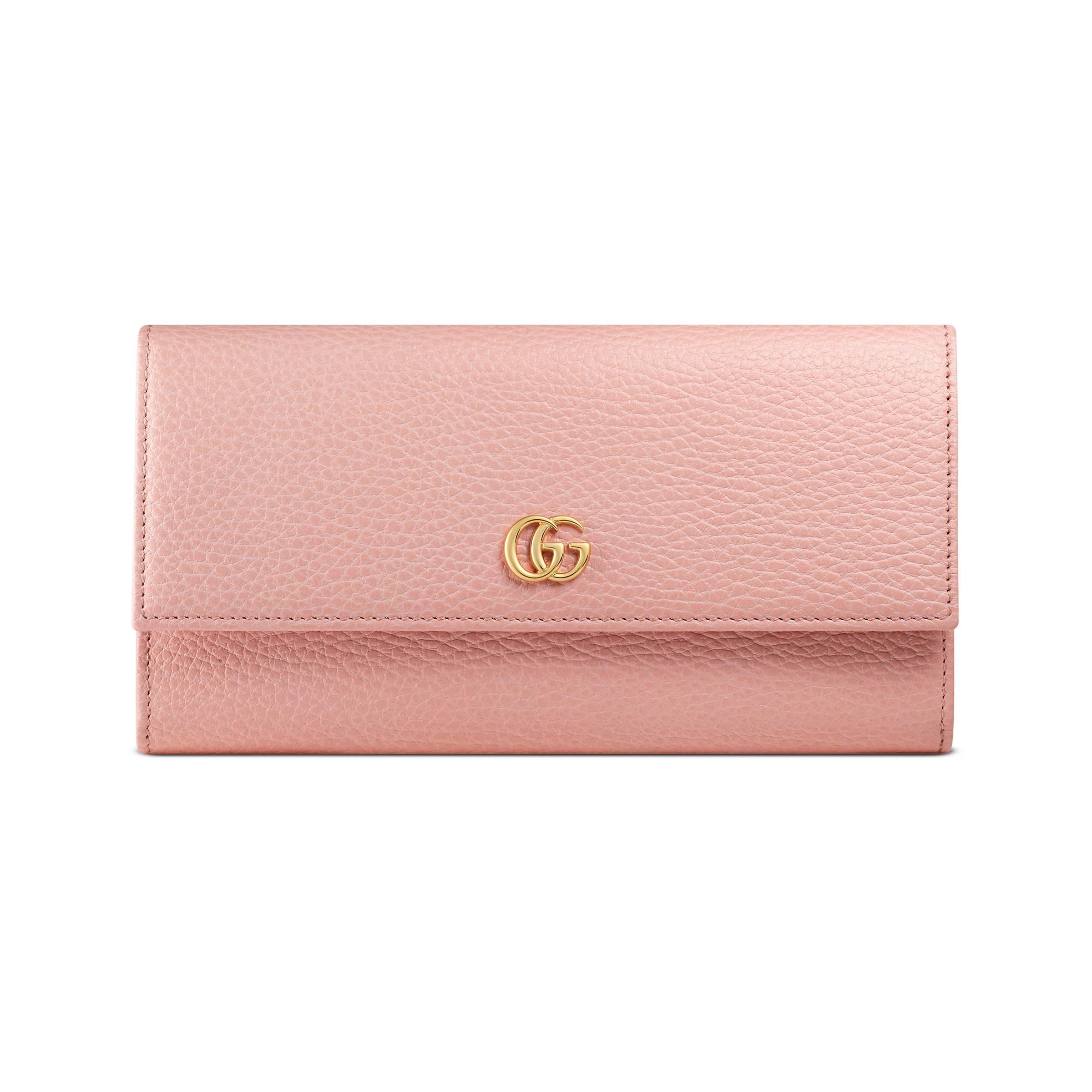 gg marmont leather continental wallet
