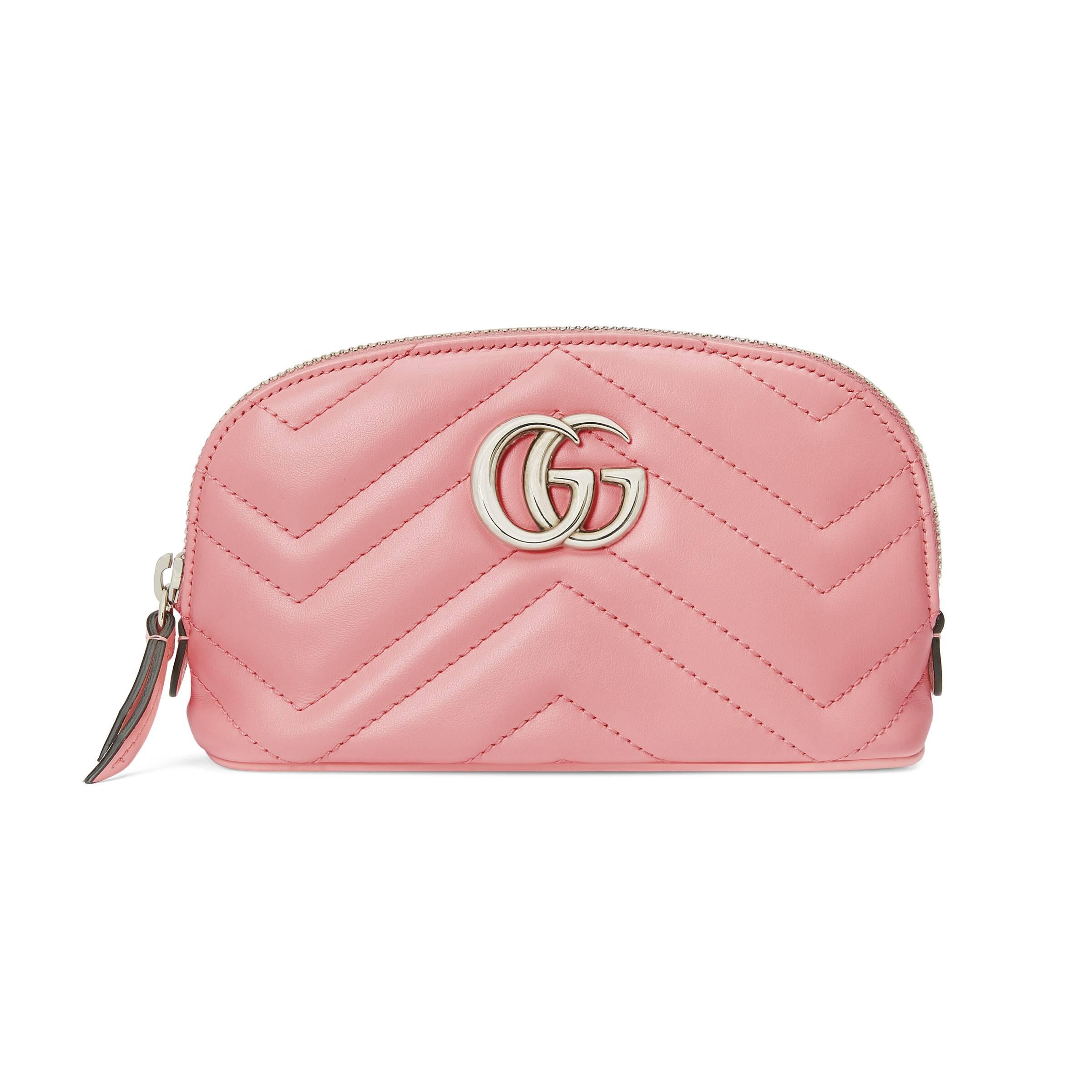 Gucci Leather GG Marmont Cosmetic Case in Pink - Lyst