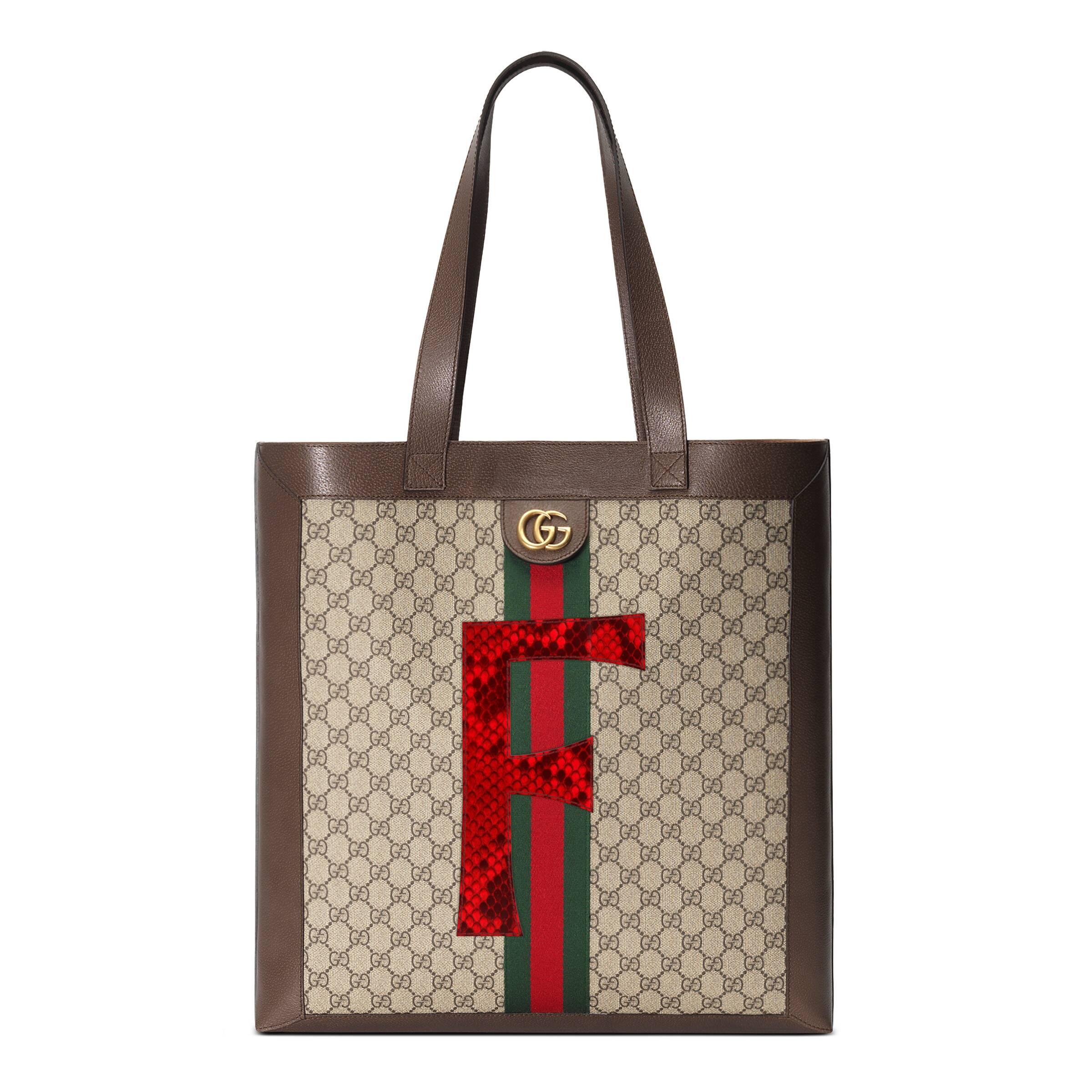 Gucci Synthetic Diy Ophidia GG Supreme Large Tote in Red - Lyst
