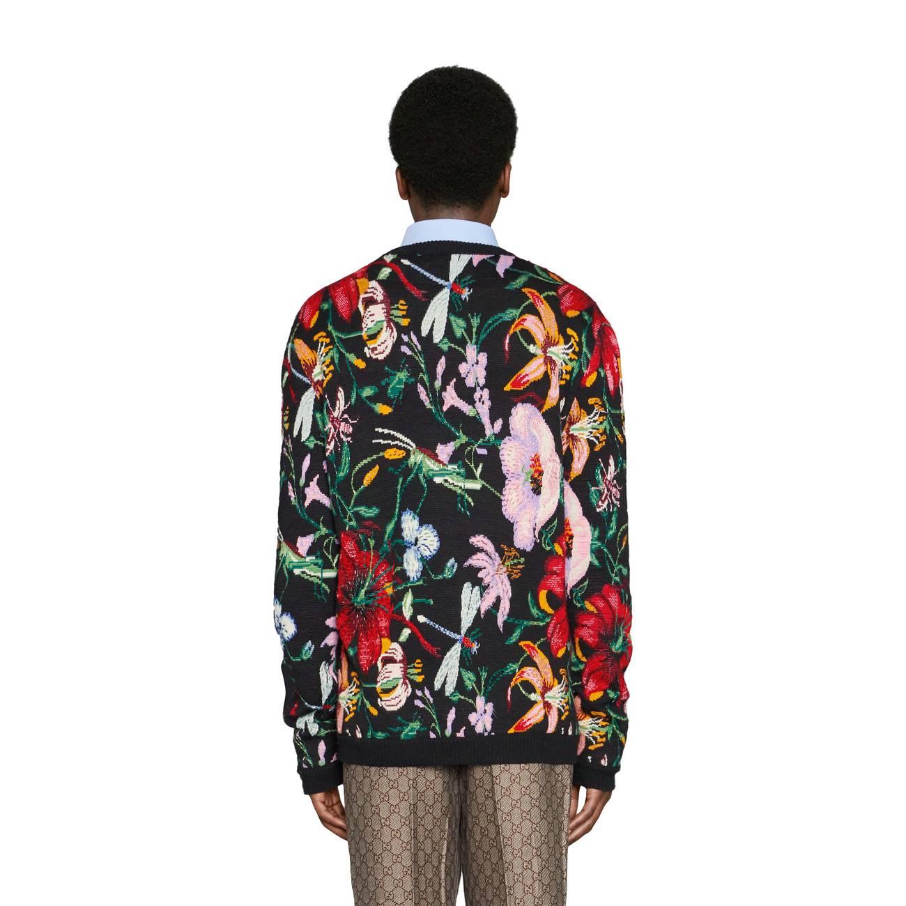 gucci floral sweater