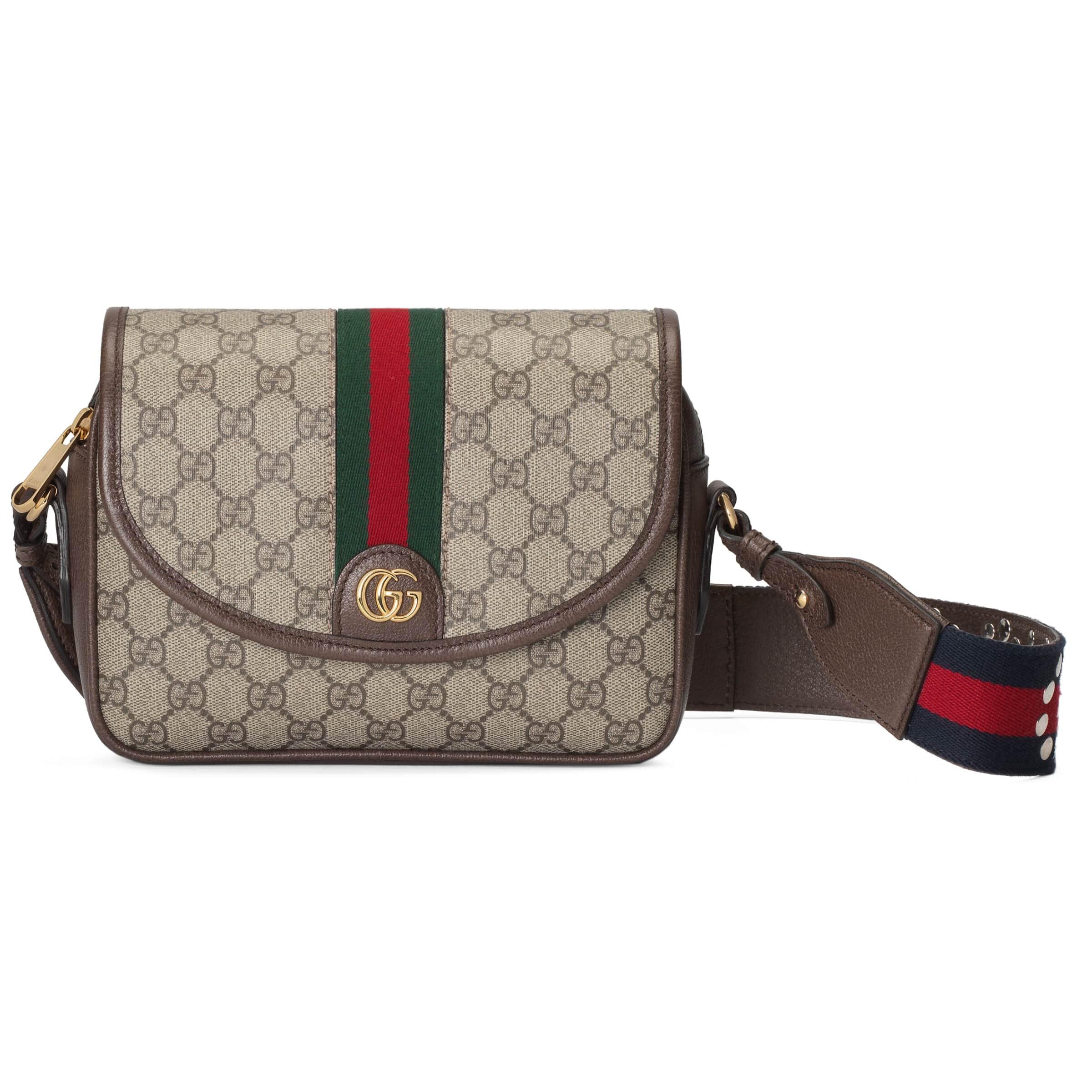 Gucci Ophidia GG Mini Shoulder Bag in Brown | Lyst
