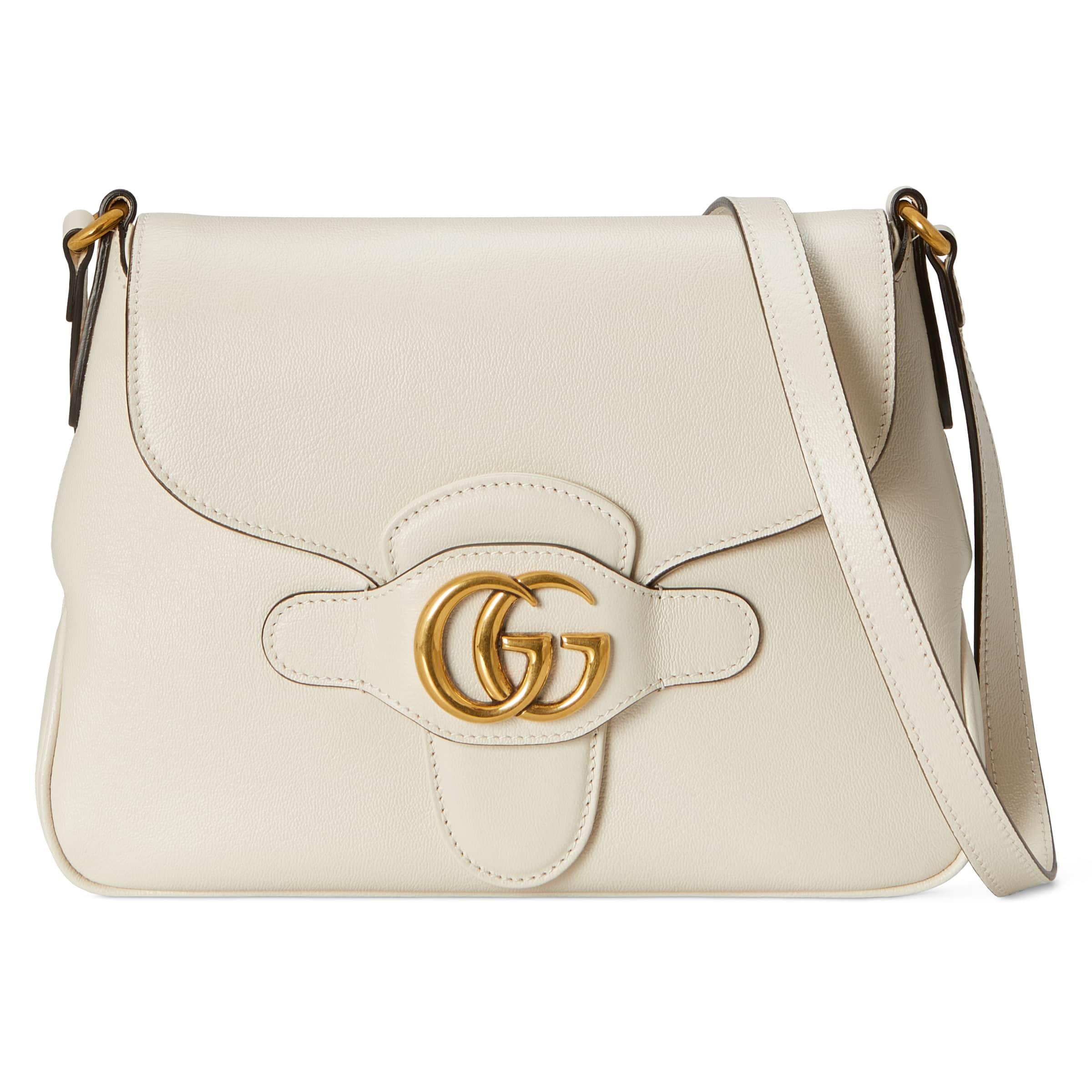 Gucci Small Messenger Bag With Double G in White | Lyst