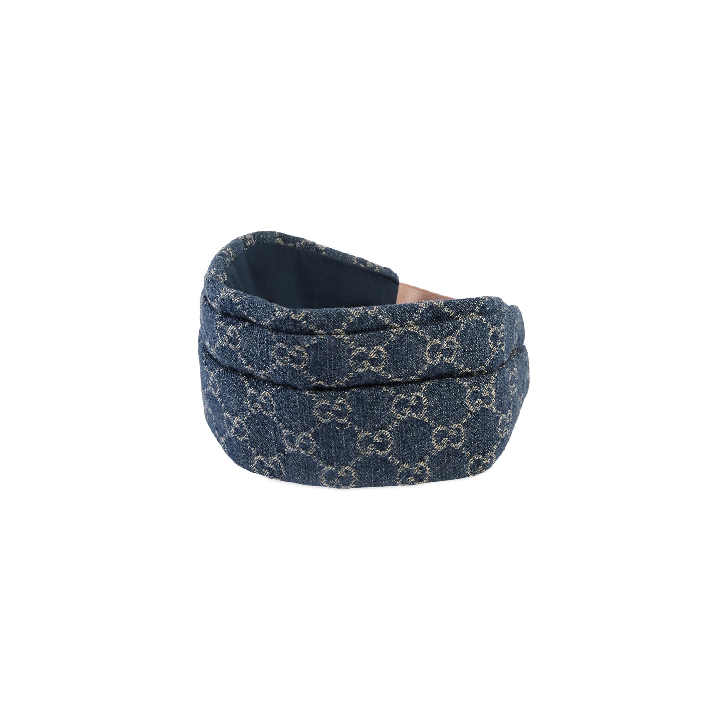 Gucci gg Denim Headband in Blue | Lyst