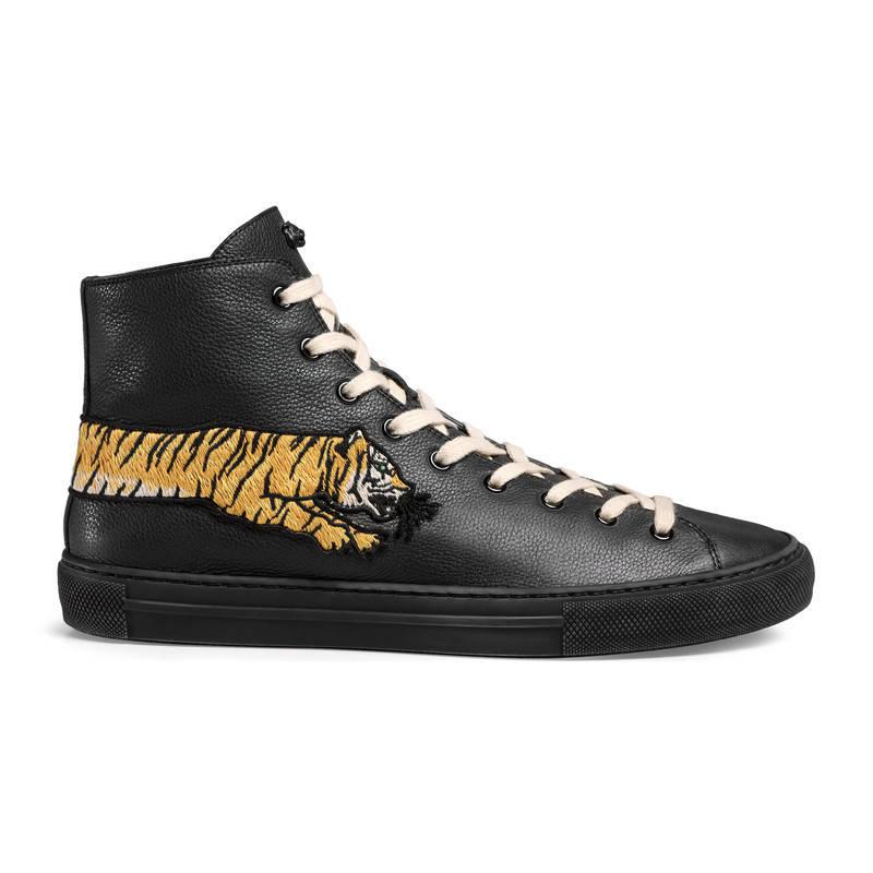 gucci high top with tiger