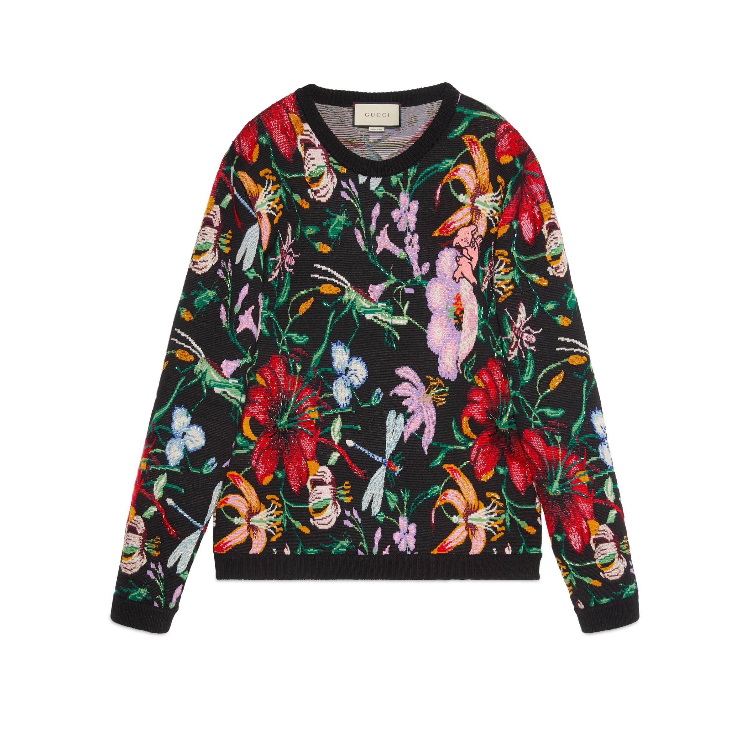gucci floral jumper