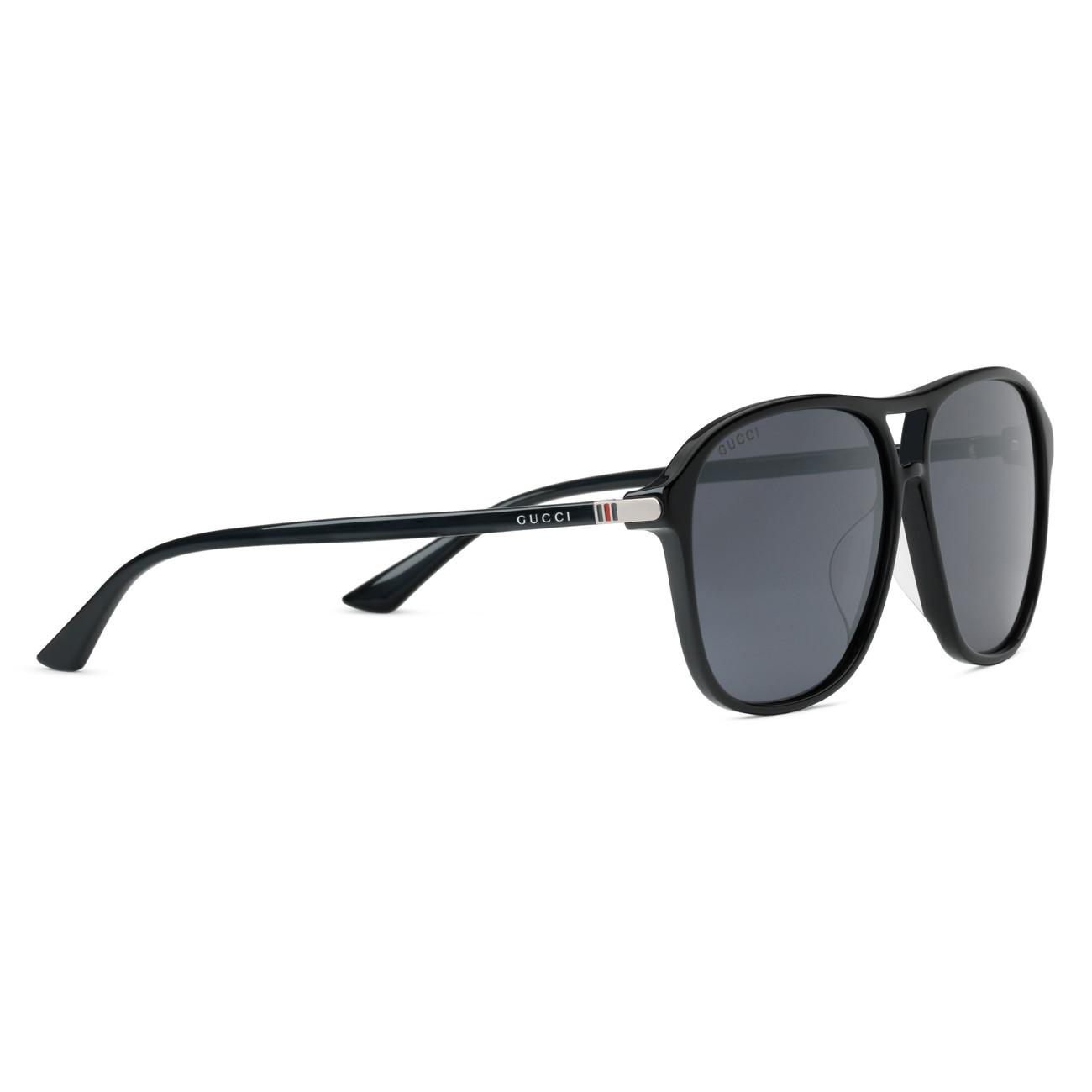 Gucci Velvet Specialized Fit Aviator Acetate Sunglasses in Ivory (White