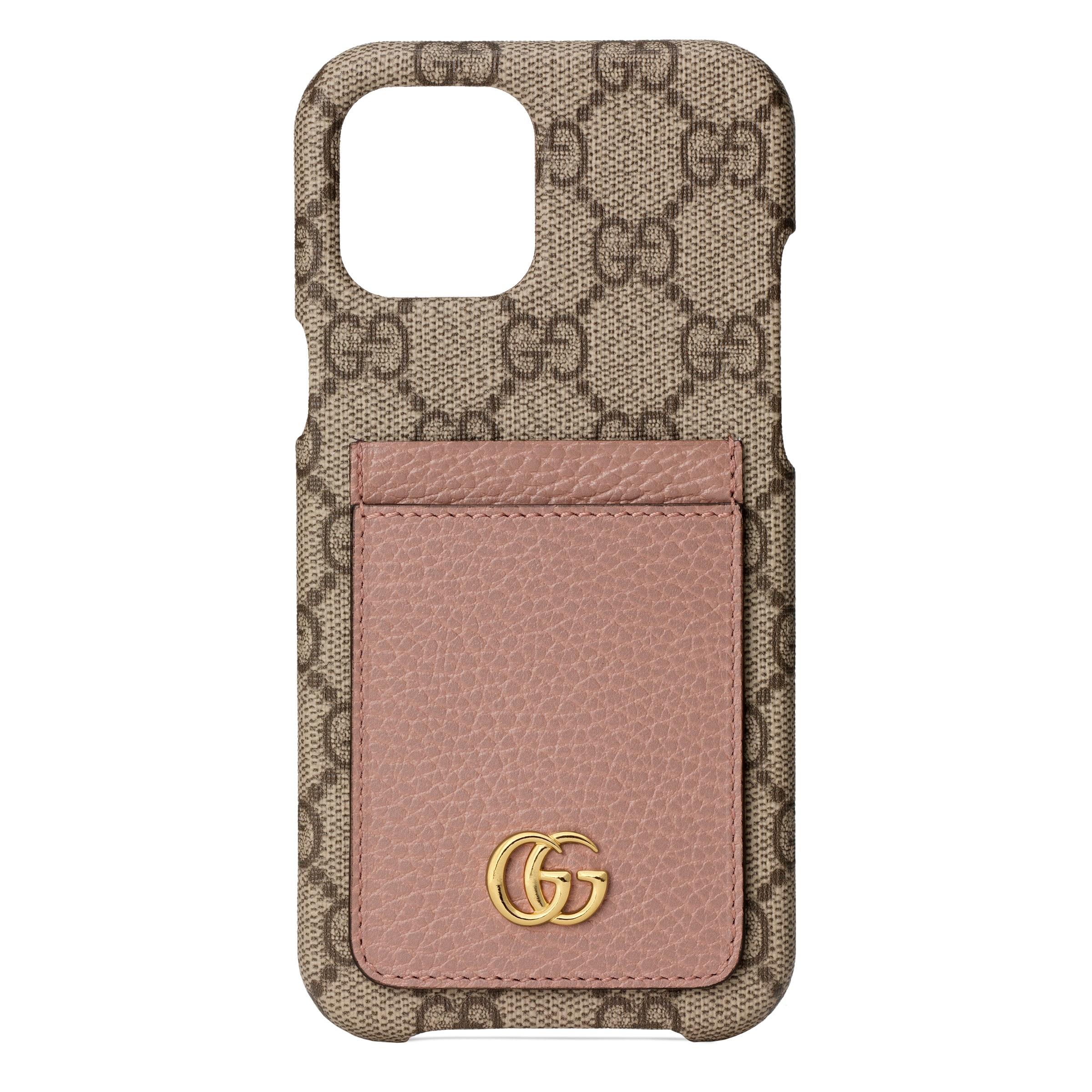 iPhone 12 Pro Max GUCCI Text-Printed Guarding Back Case - ShoppCart