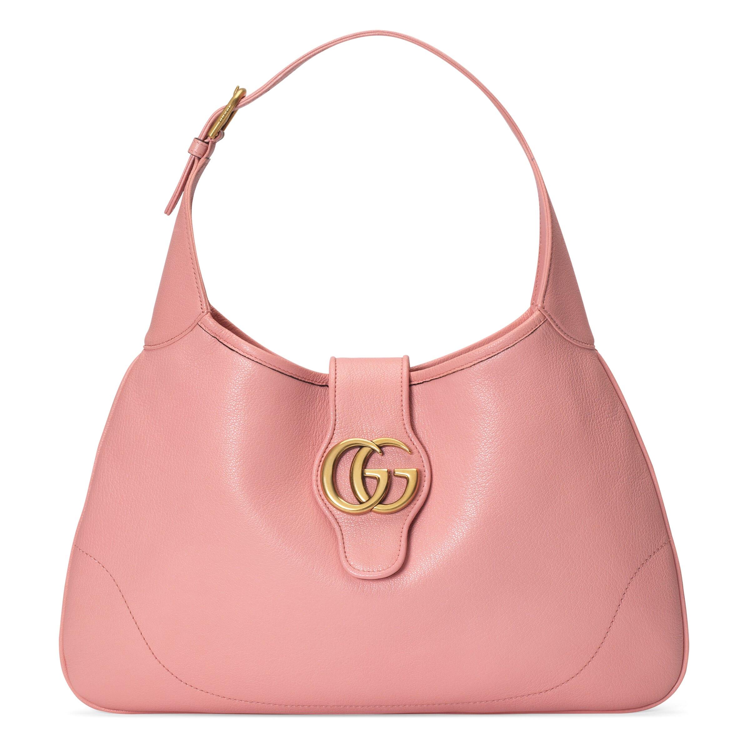 Gucci Medium Crescentshaped Shoulder Bag in Pink Lyst