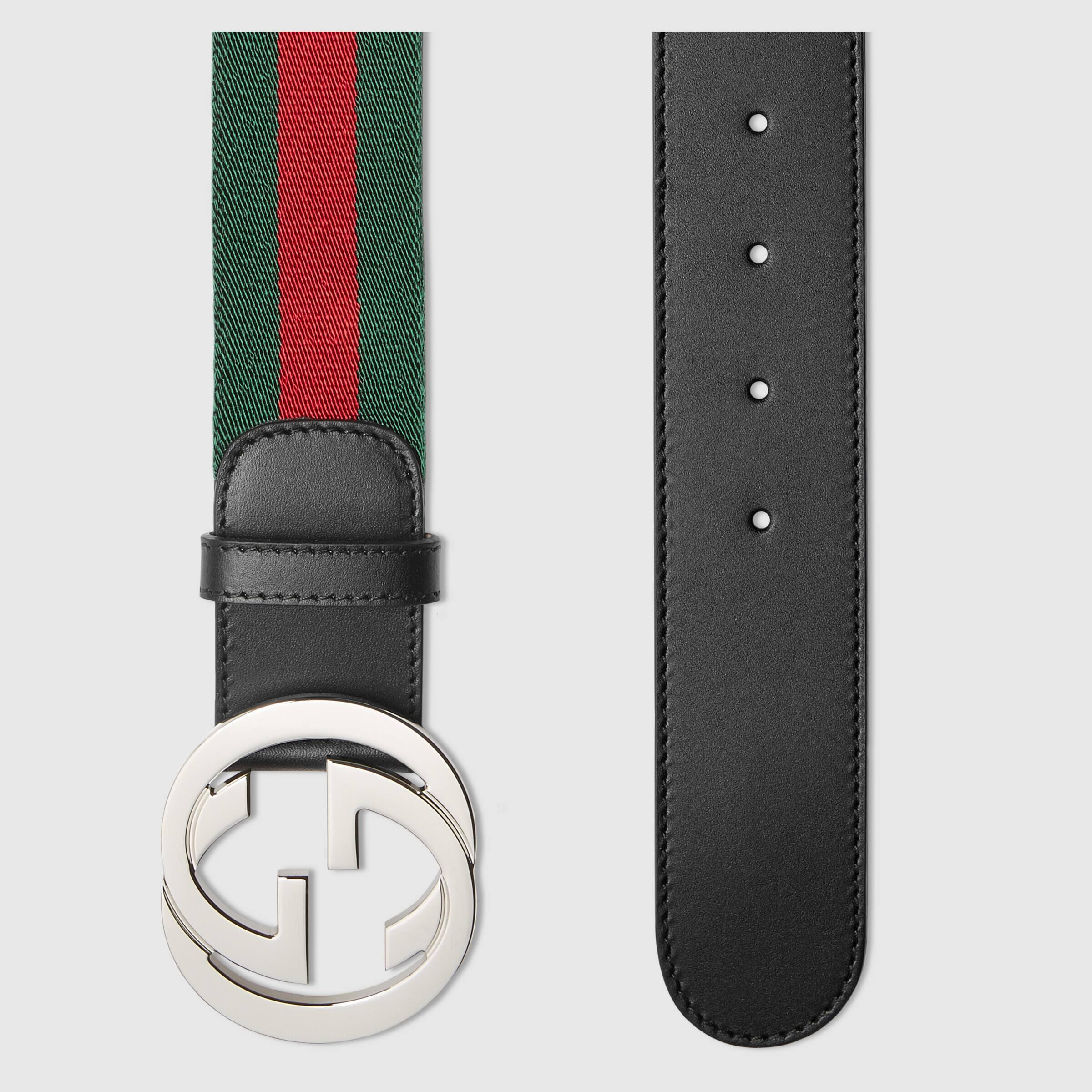 suizo Civil Cambiable Gucci Web Belt With G Buckle in Green for Men | Lyst