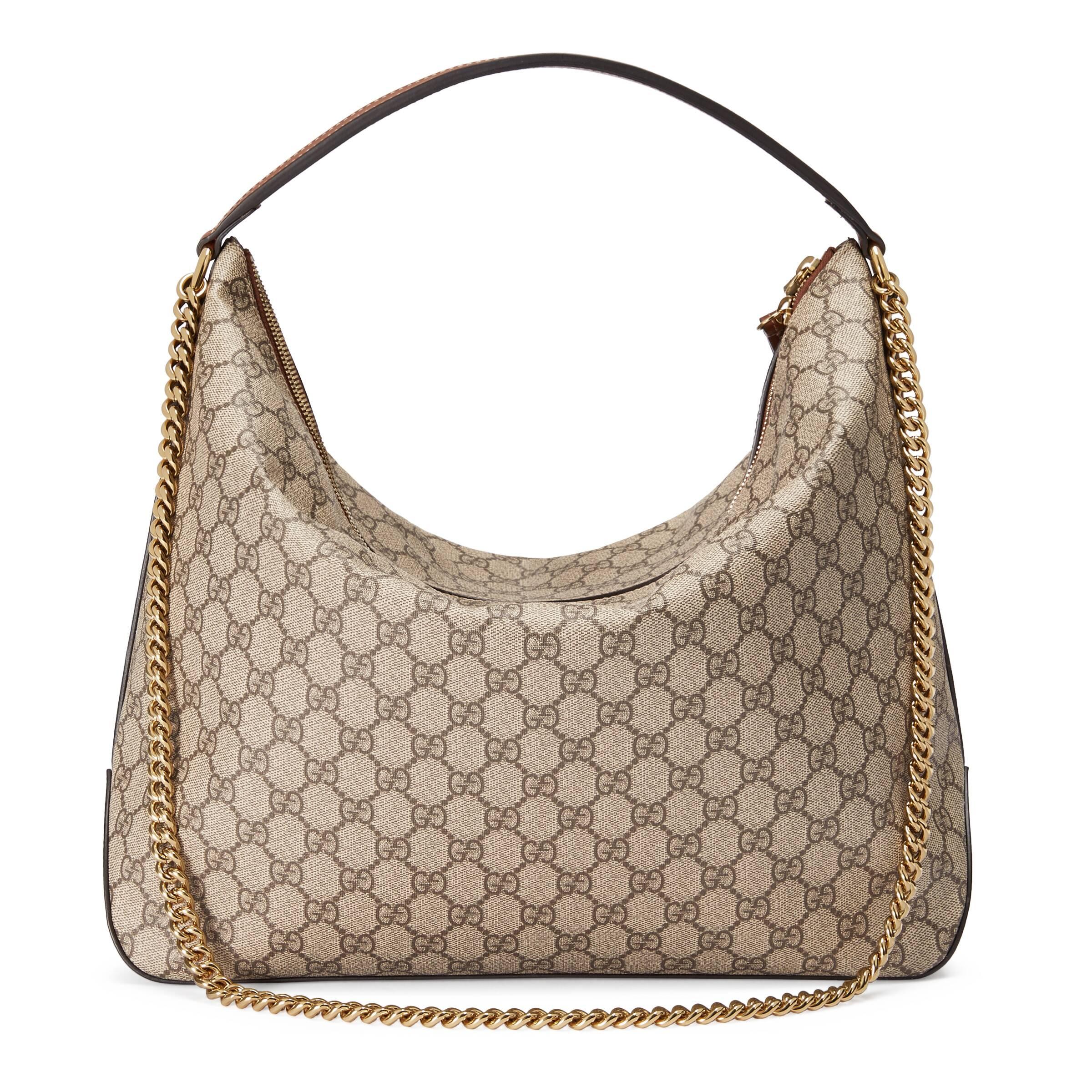 Borsa hobo in GG Supreme misura grande di Gucci in Neutro | Lyst