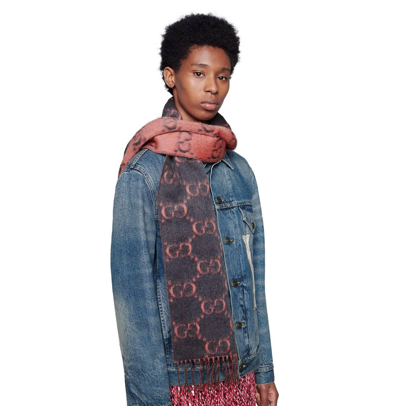 gucci alpaca wool scarf