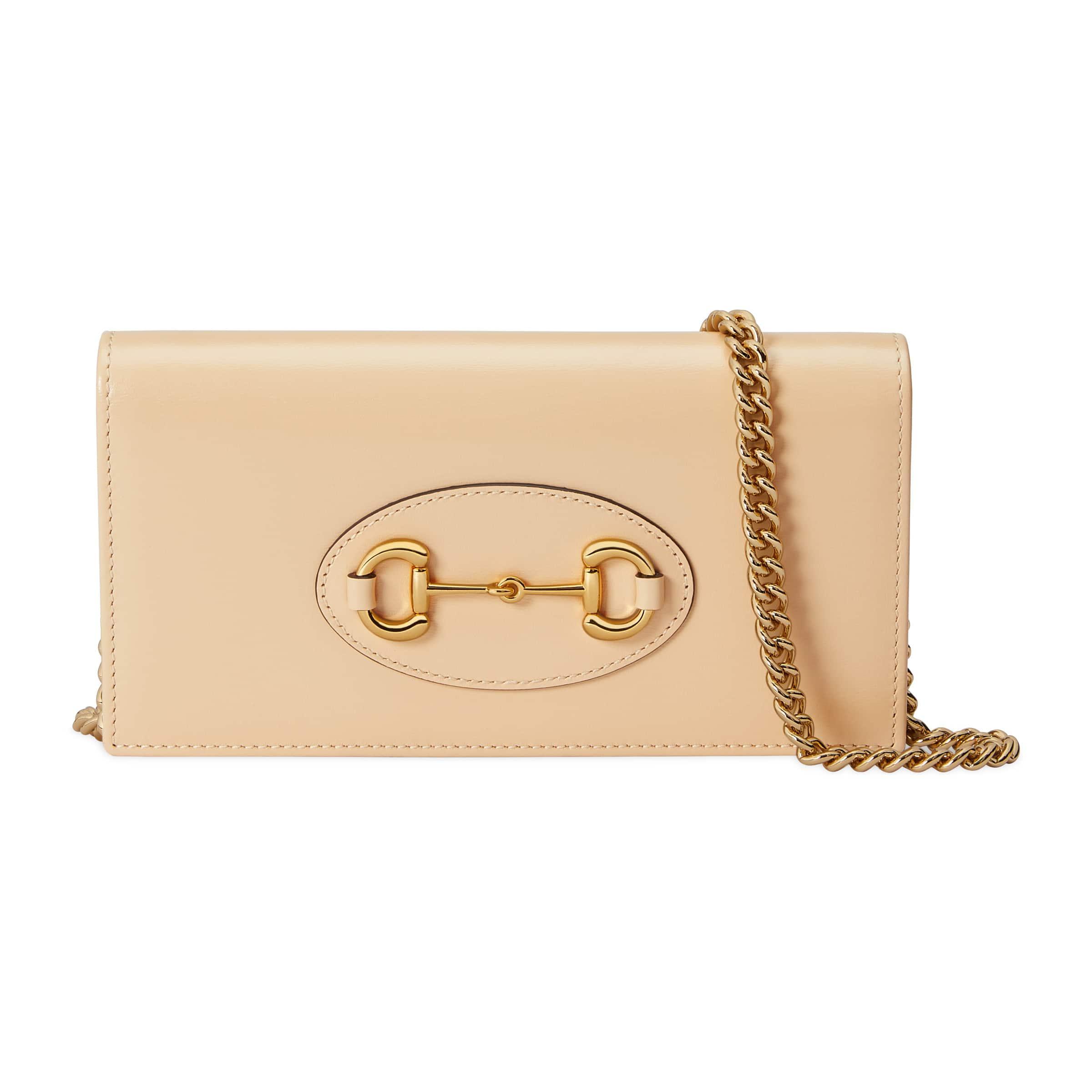 gucci 1955 horsebit wallet with chain