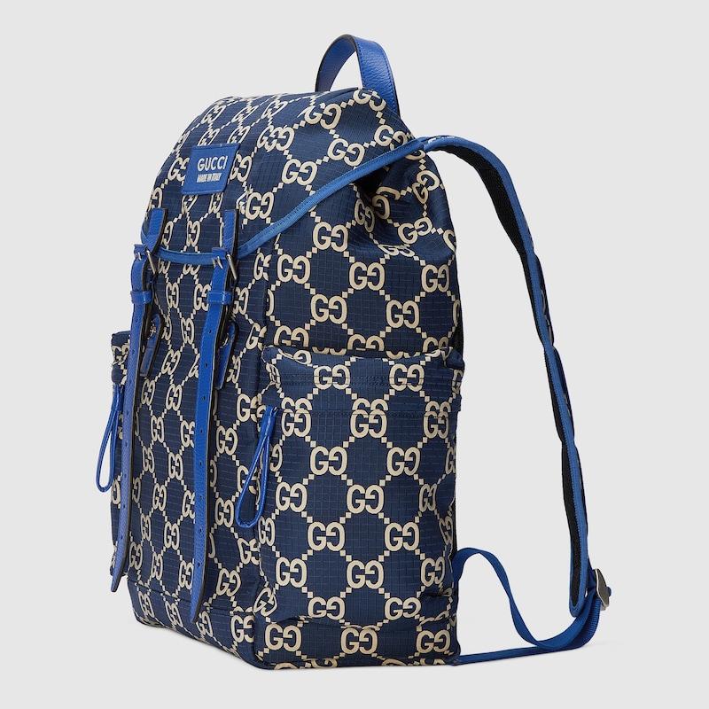 Gucci Large GG Ripstop Backpack in Blue for Men Lyst