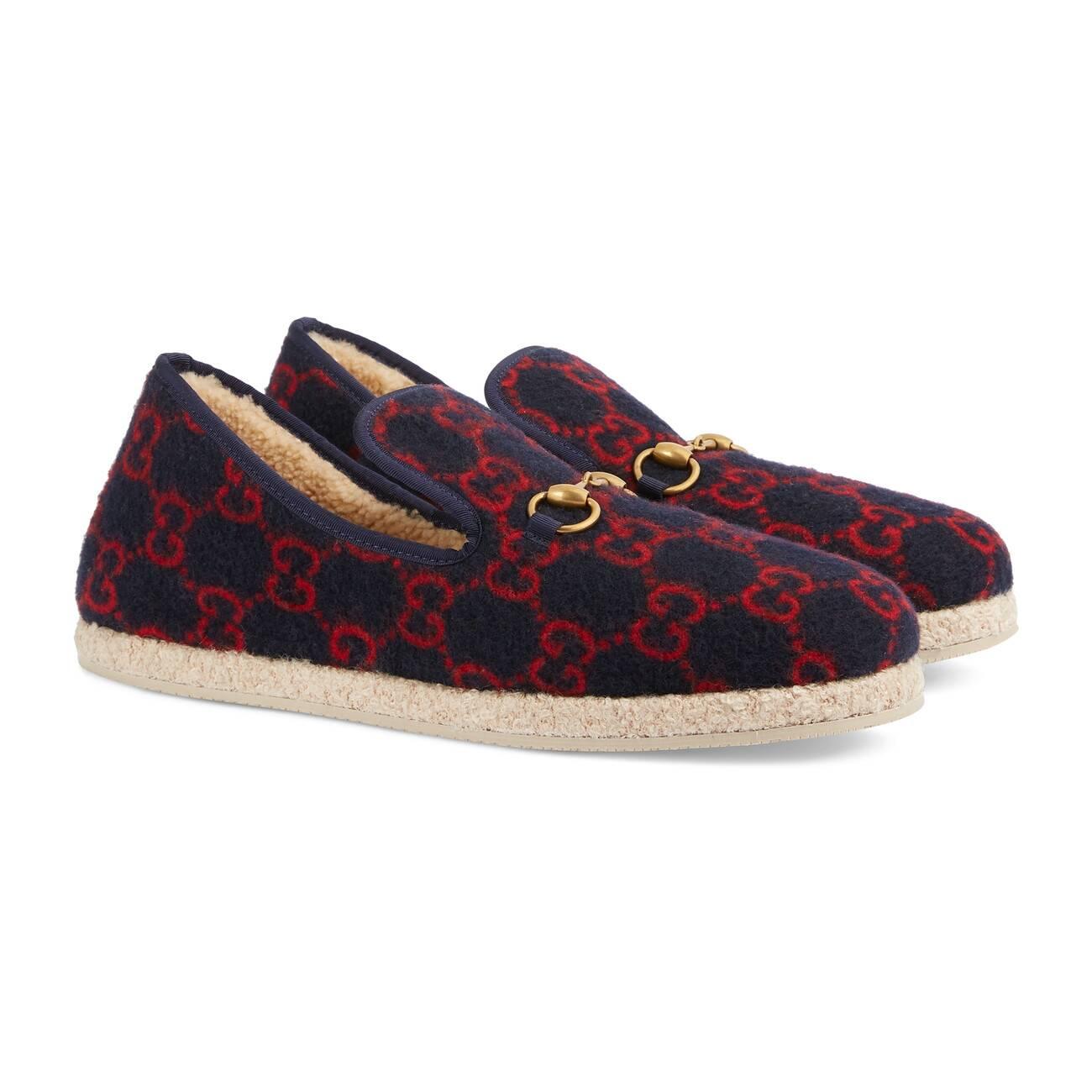 Gucci Men's GG Wool Loafer in Blue for 