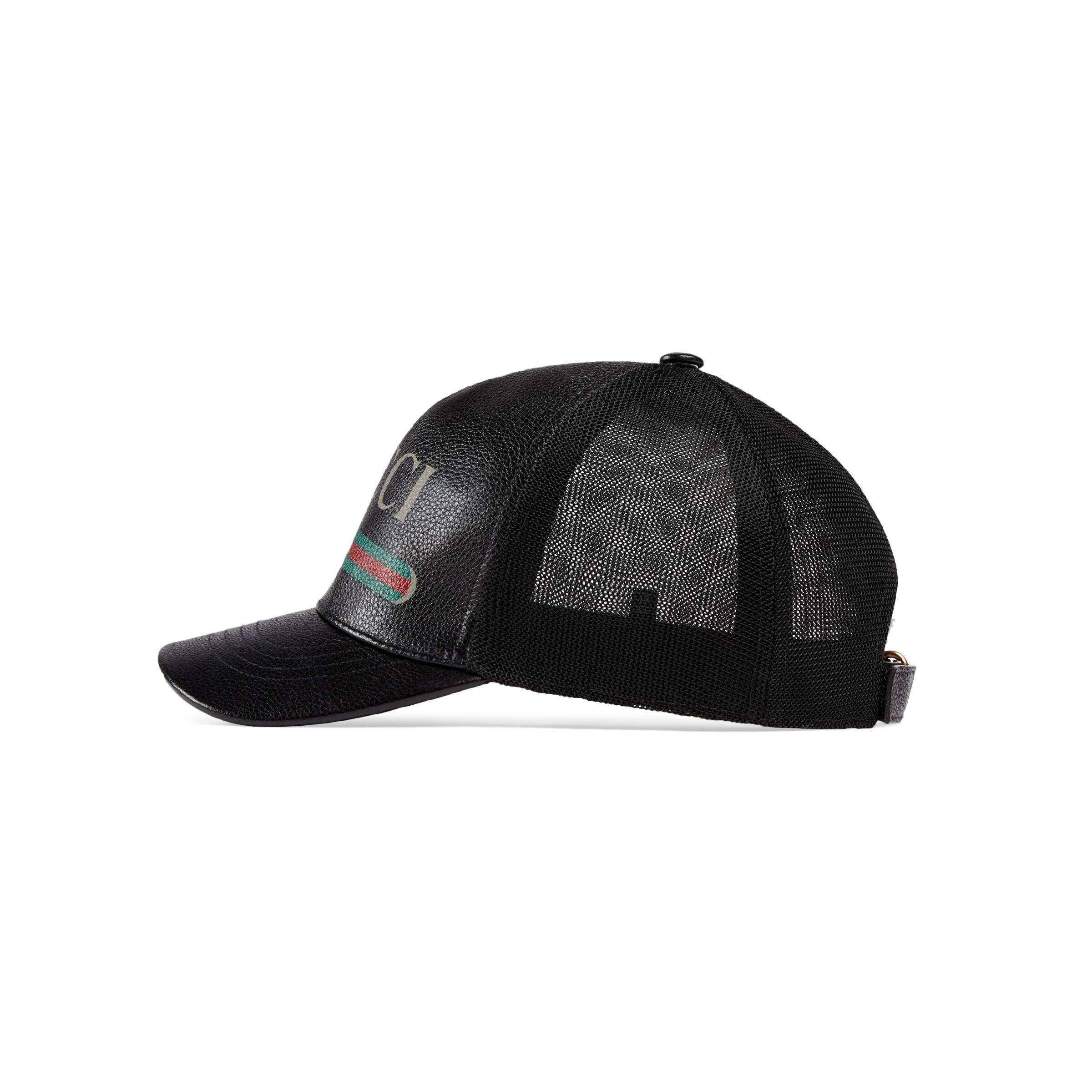 Gucci Fake Leather Cap in Black for |