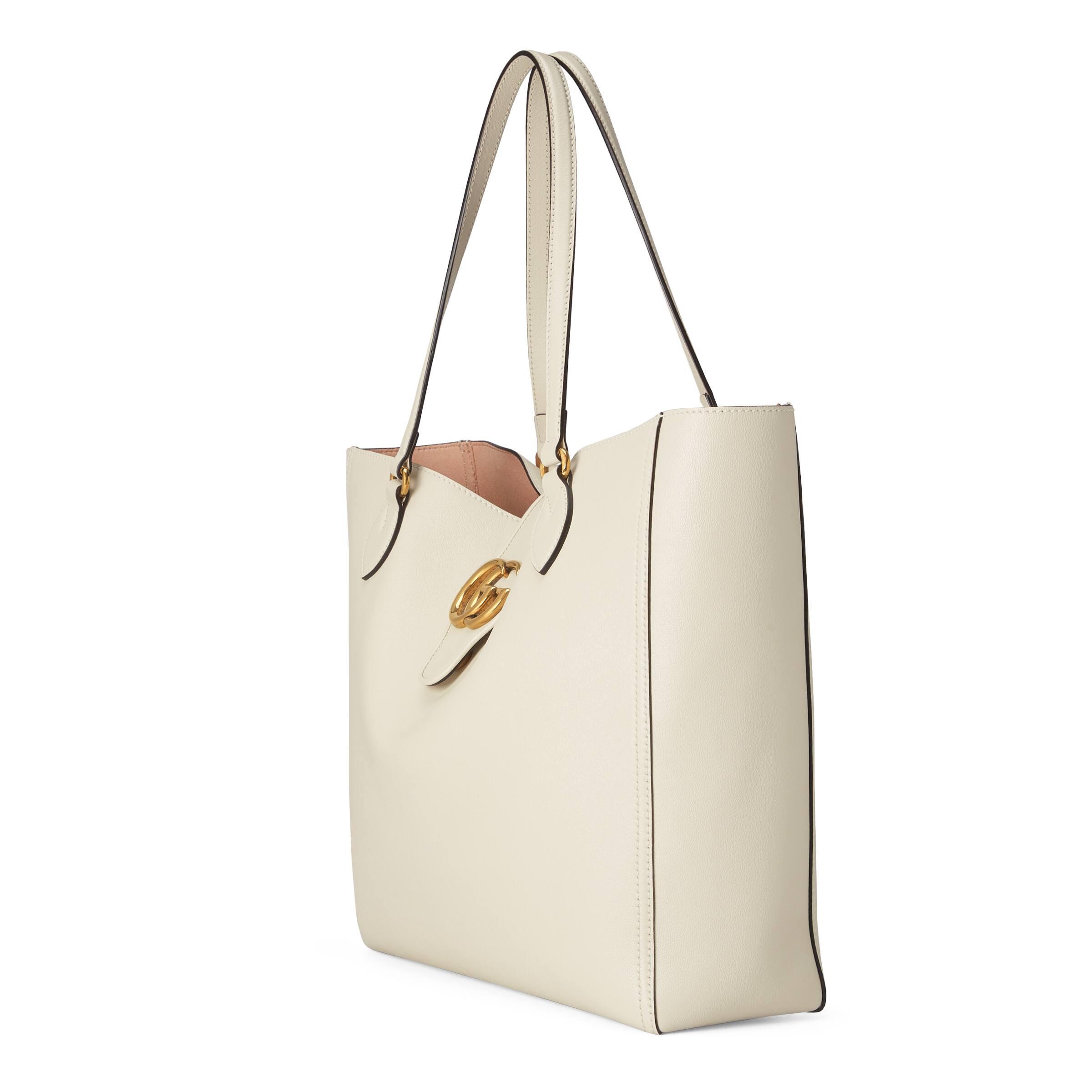 Gucci Medium Tote With Double G in White