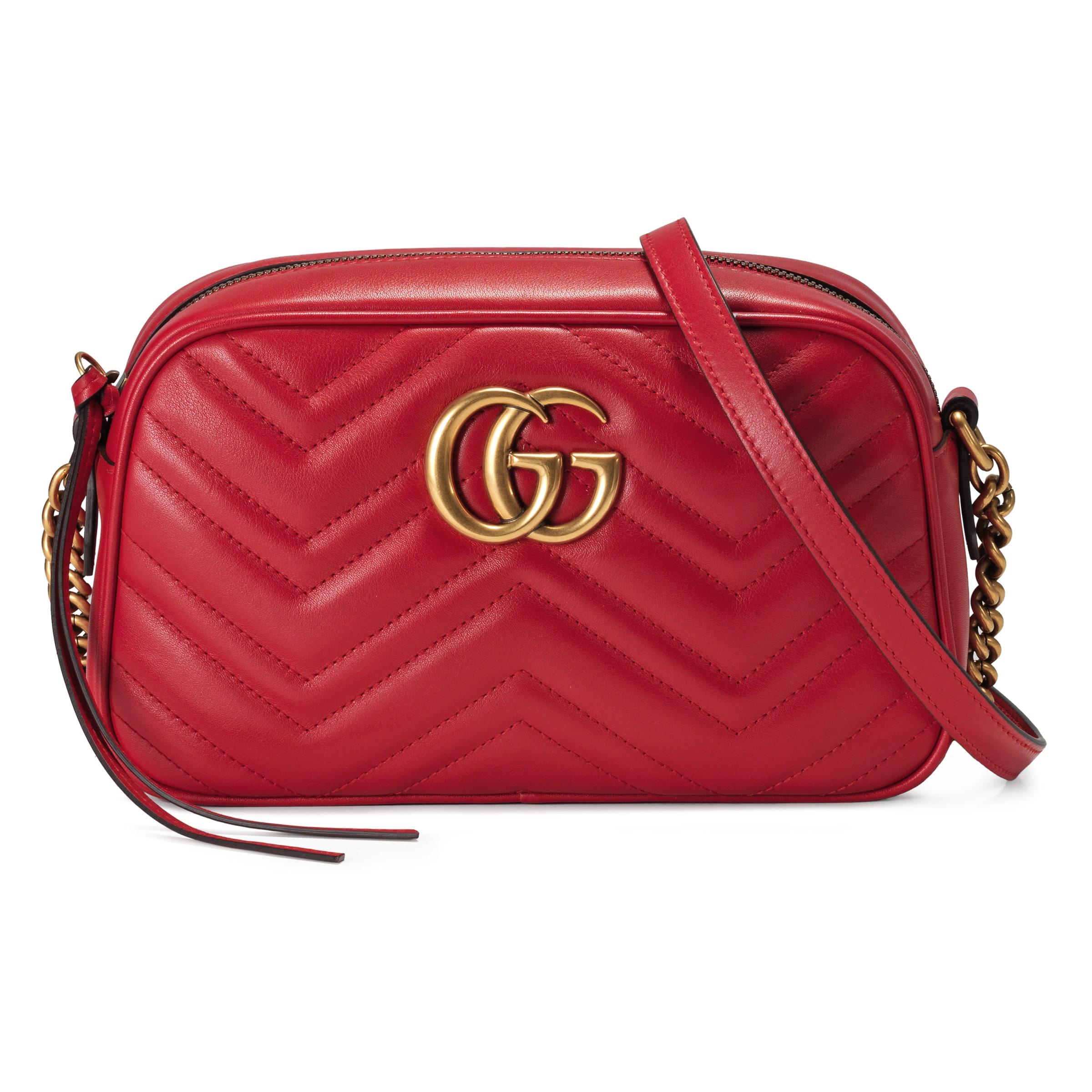 Leather Shoulder Matelasse Shoulder Gg Marmont Small Matelassé - Main Image