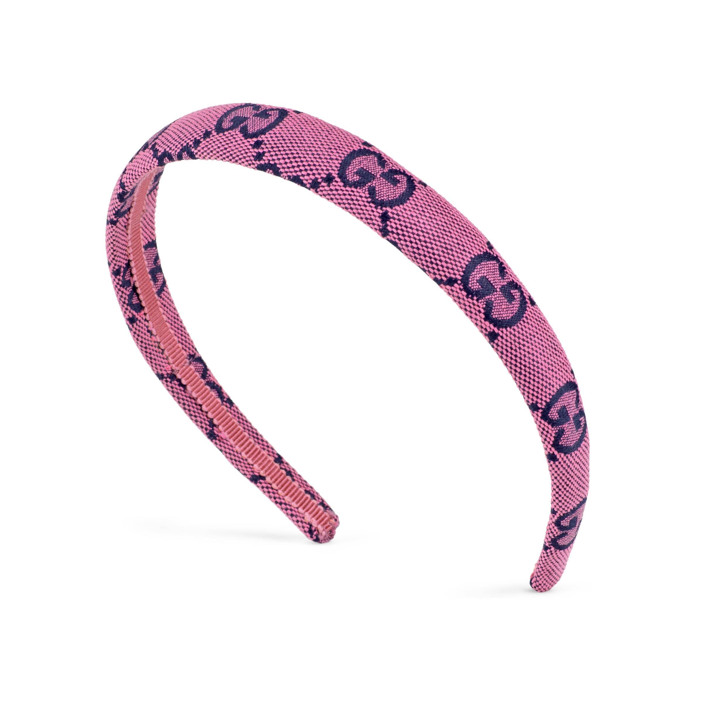 Gucci GG Multicolour Canvas Hair Band in Pink | Lyst