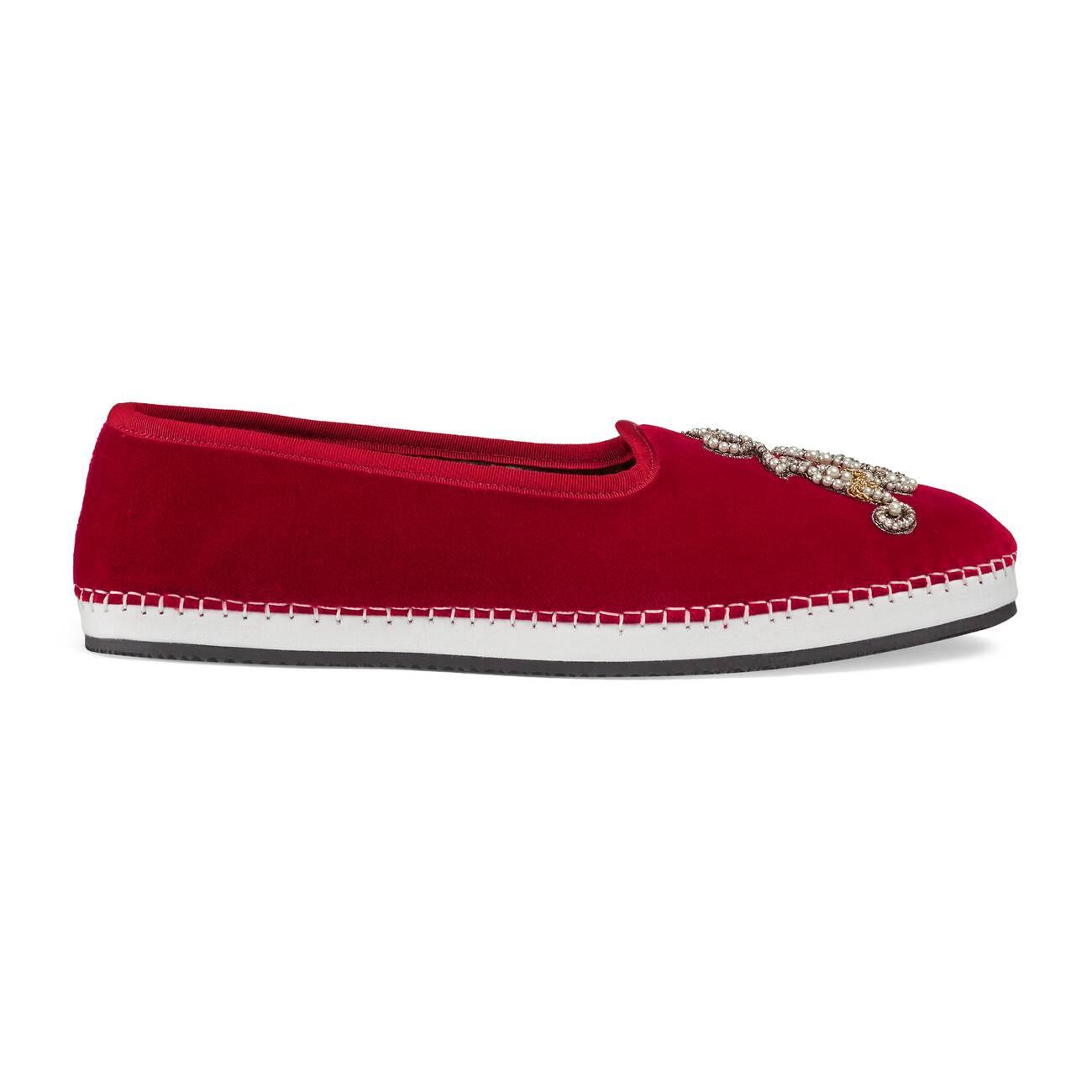 red gucci loafers men's