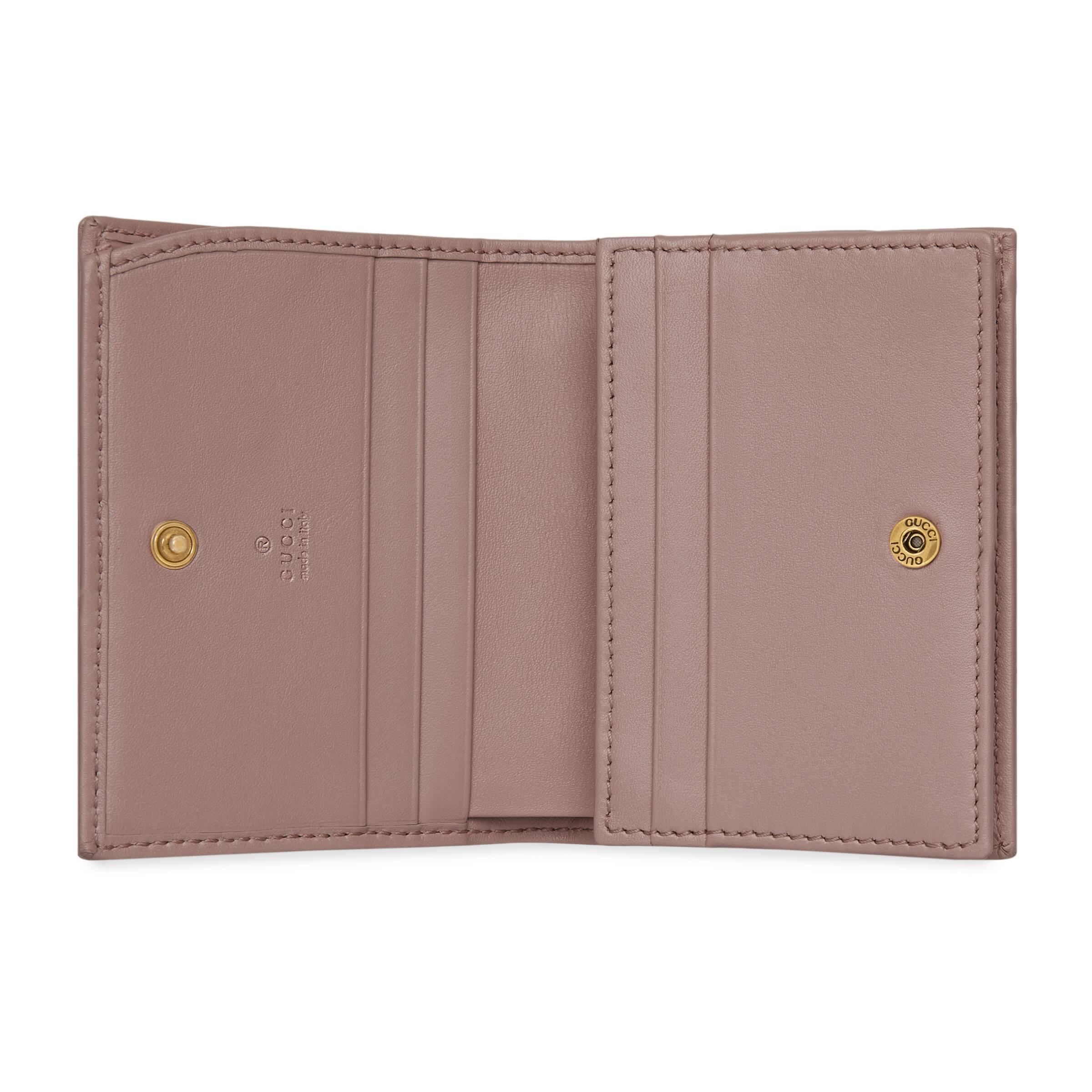 gucci marmont card case pink