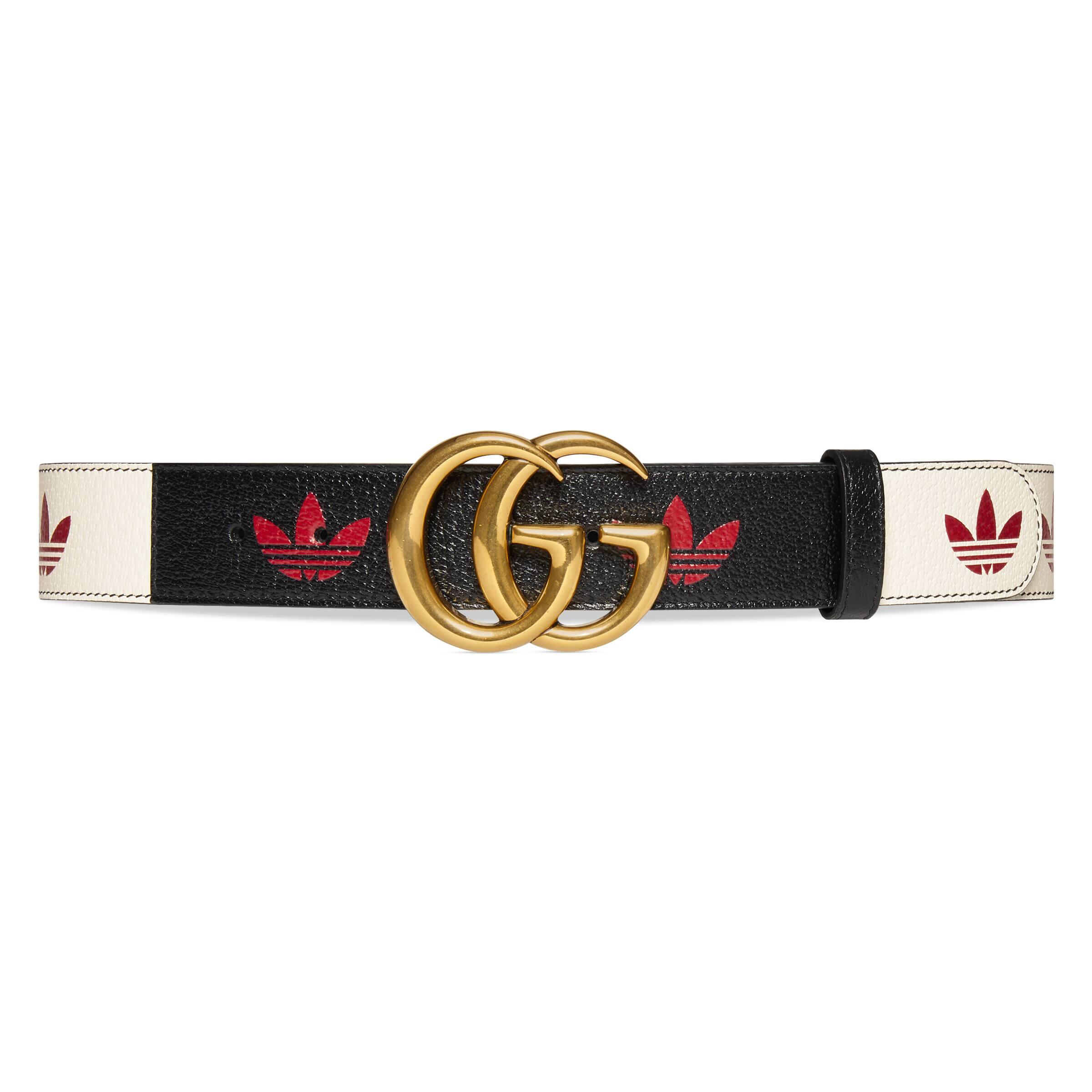 Gucci Adidas X Double G Trefoil Belt in Black for Men | Lyst