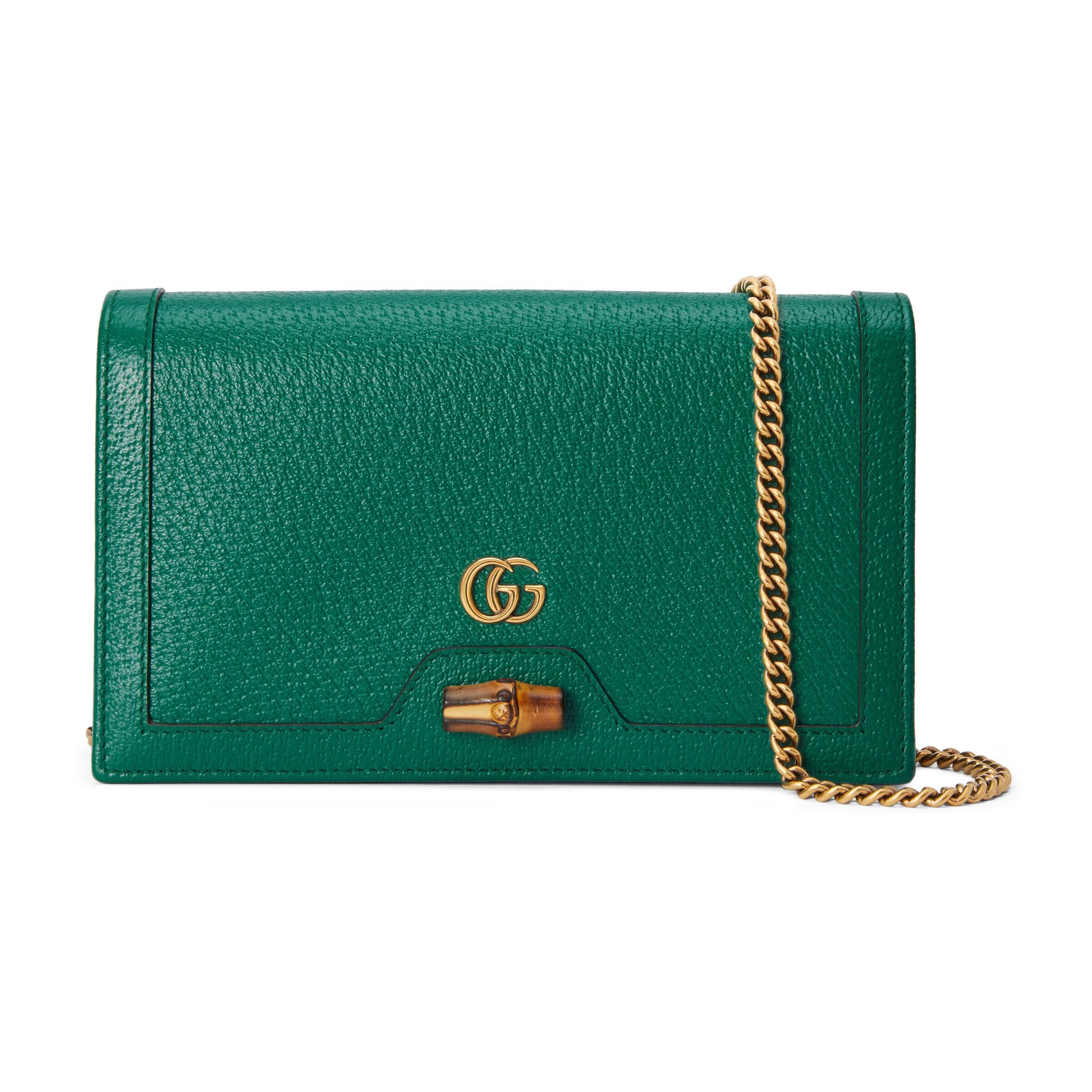 Gucci Diana Mini Bag With Bamboo in Green
