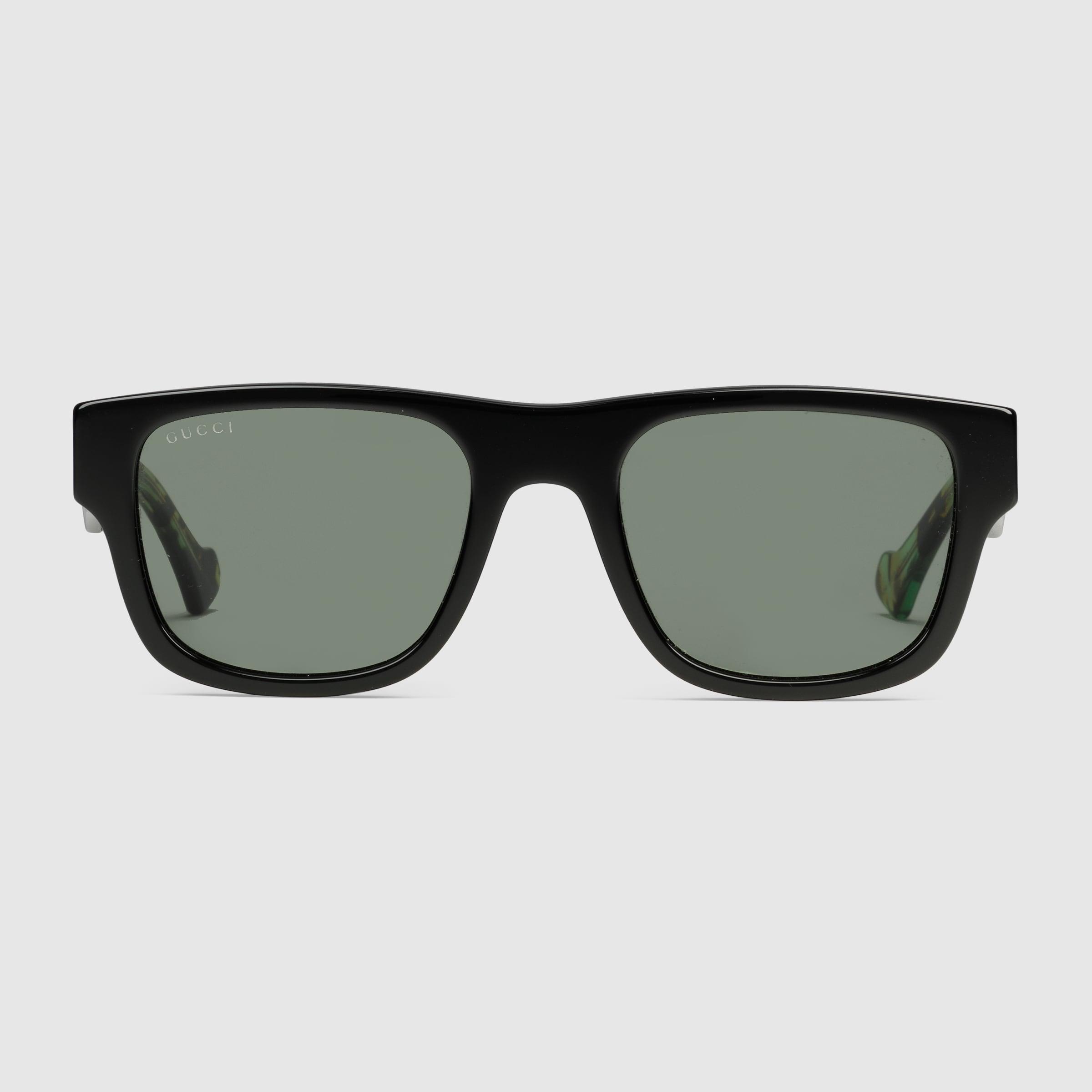 Gucci Square Frame Sunglasses in Brown for Men | Lyst