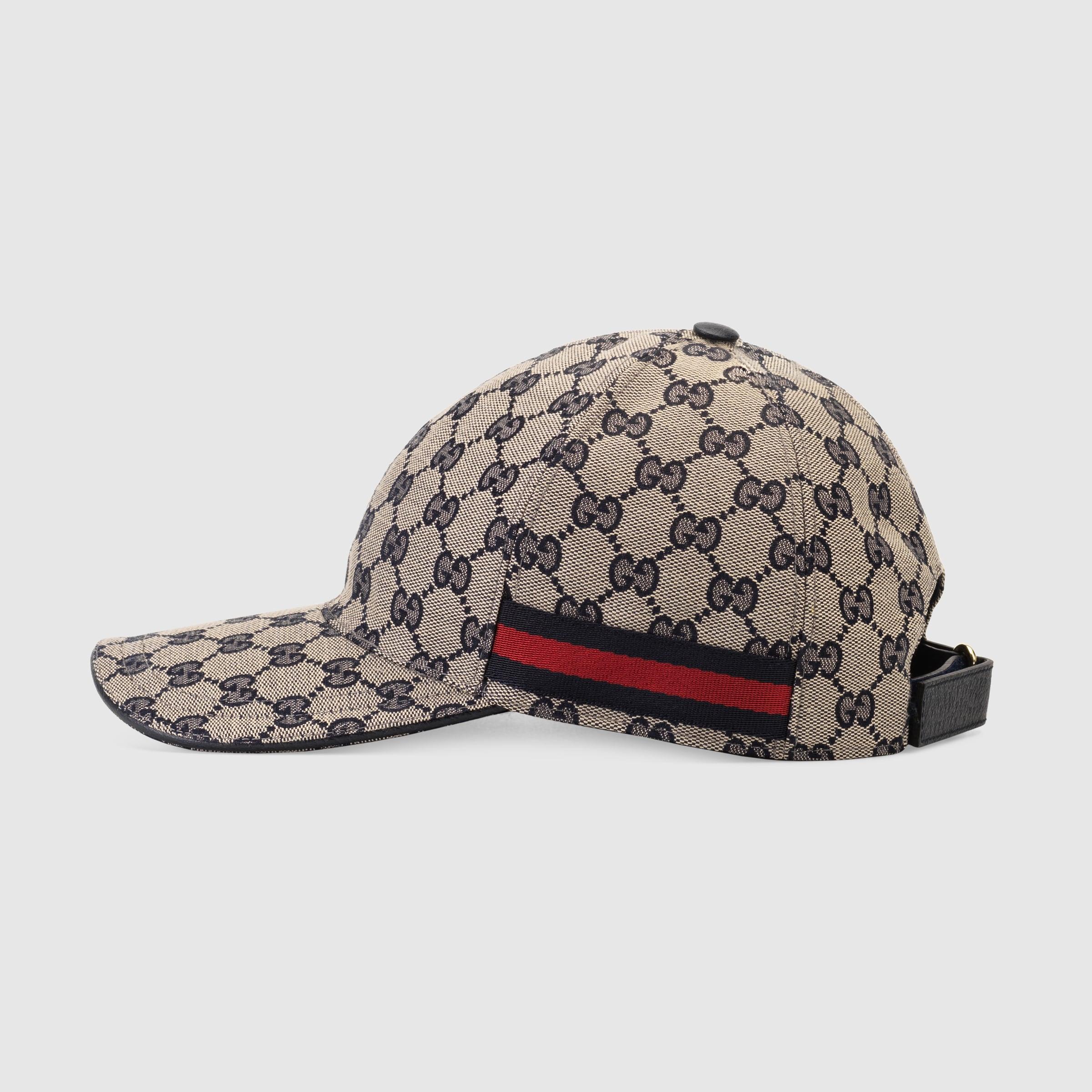 Gucci Original GG Canvas Baseball Hat With Web in Blue for Men | Lyst