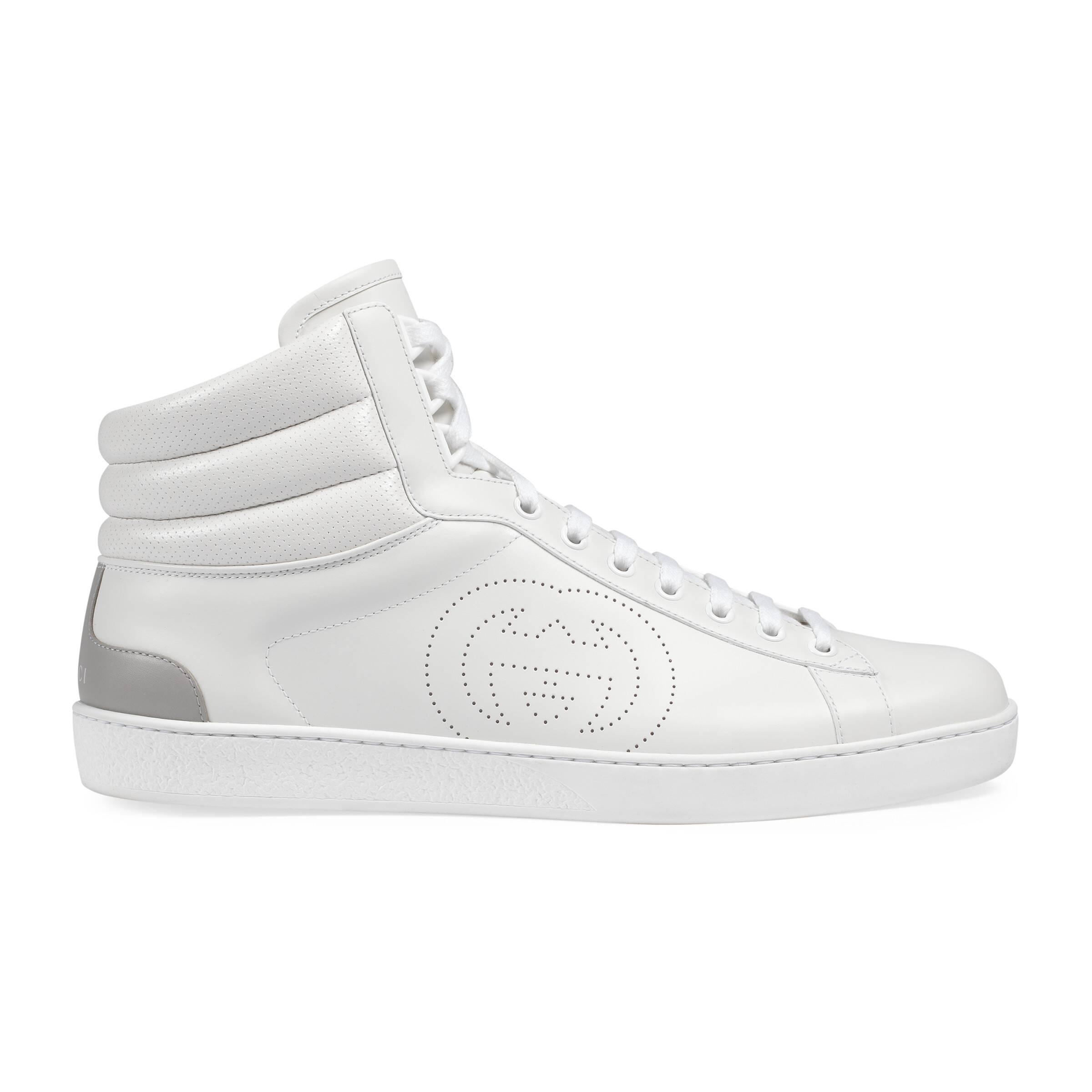 Gucci High-top Ace Sneaker in White for Men - Lyst