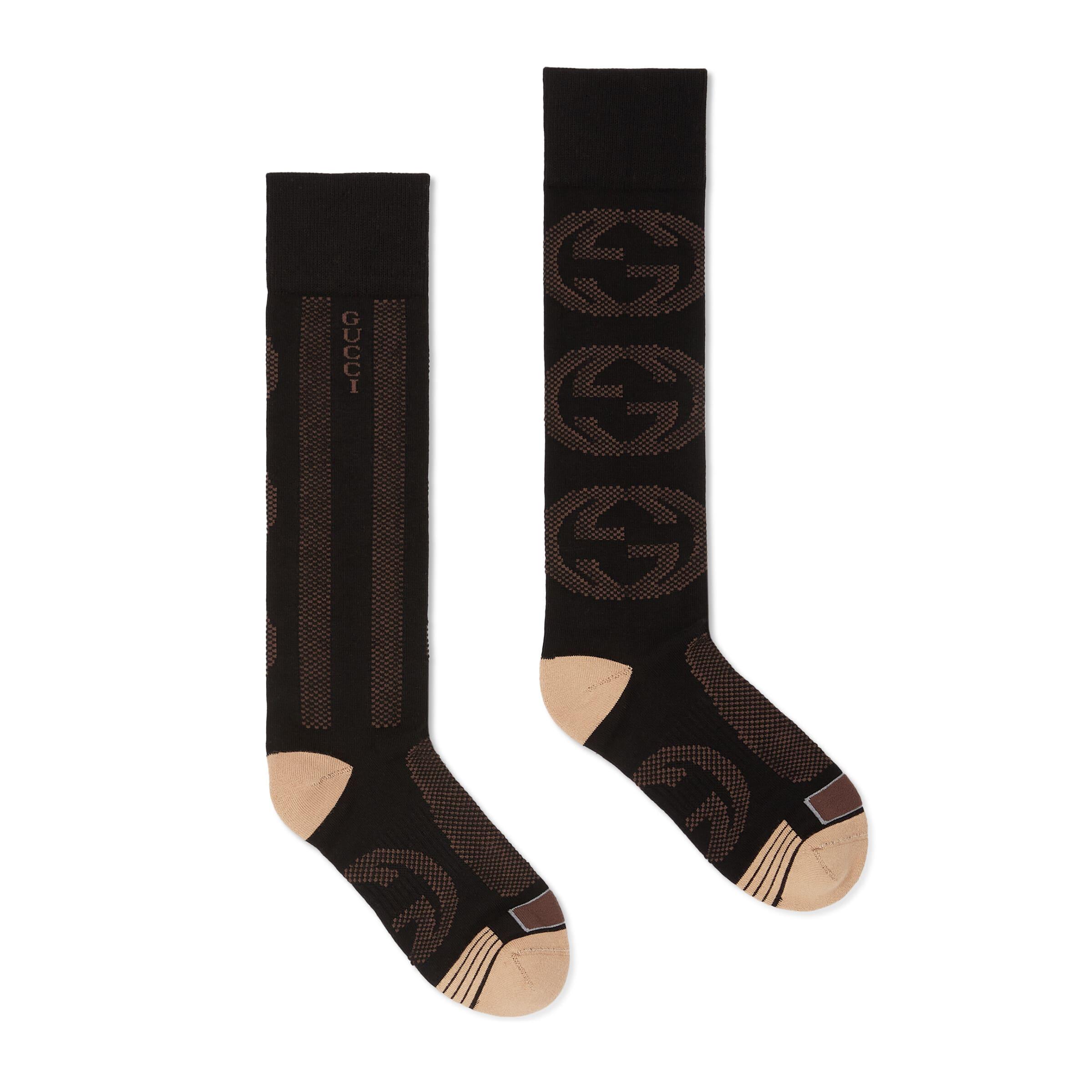 interlocking g cotton socks