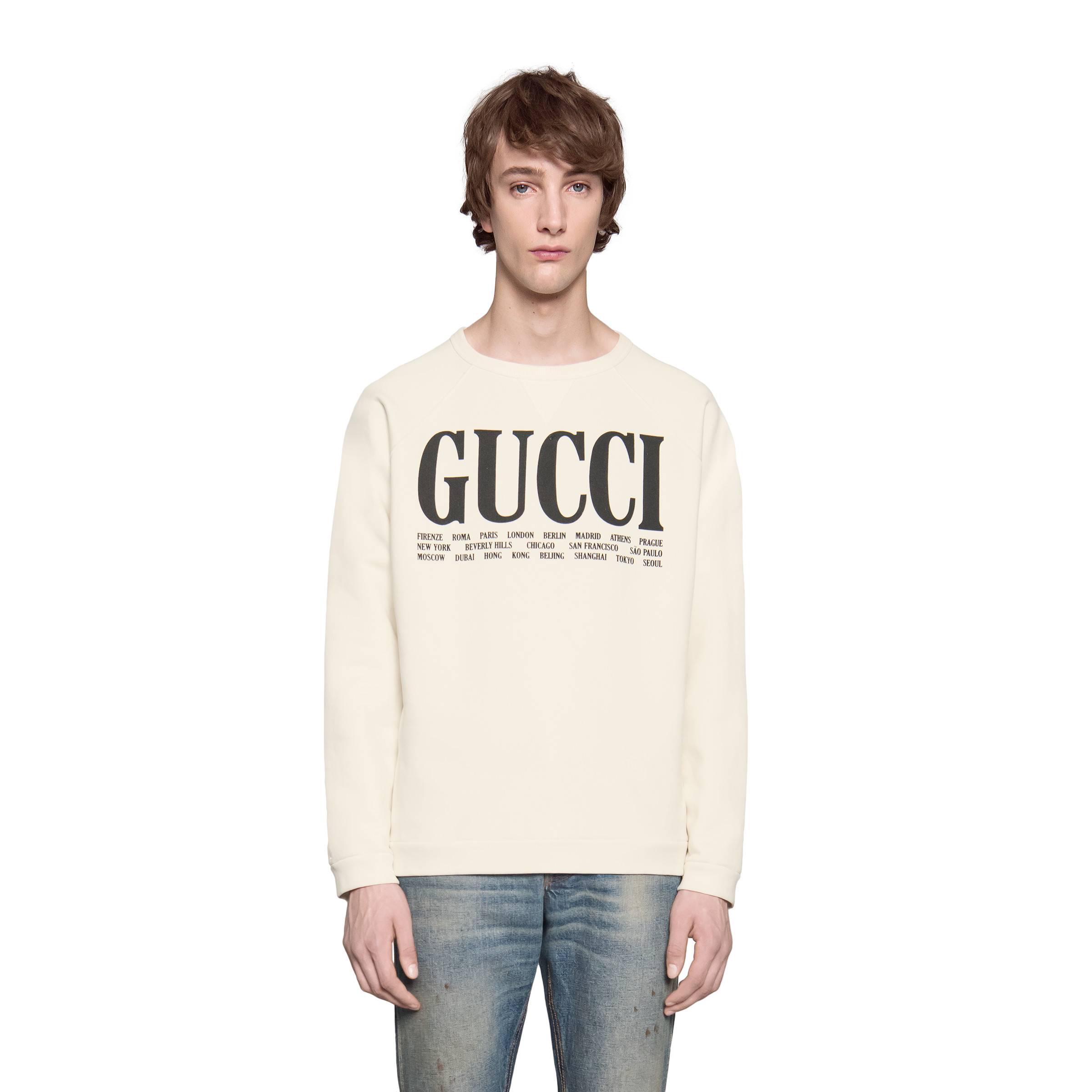 gucci cities hoodie white