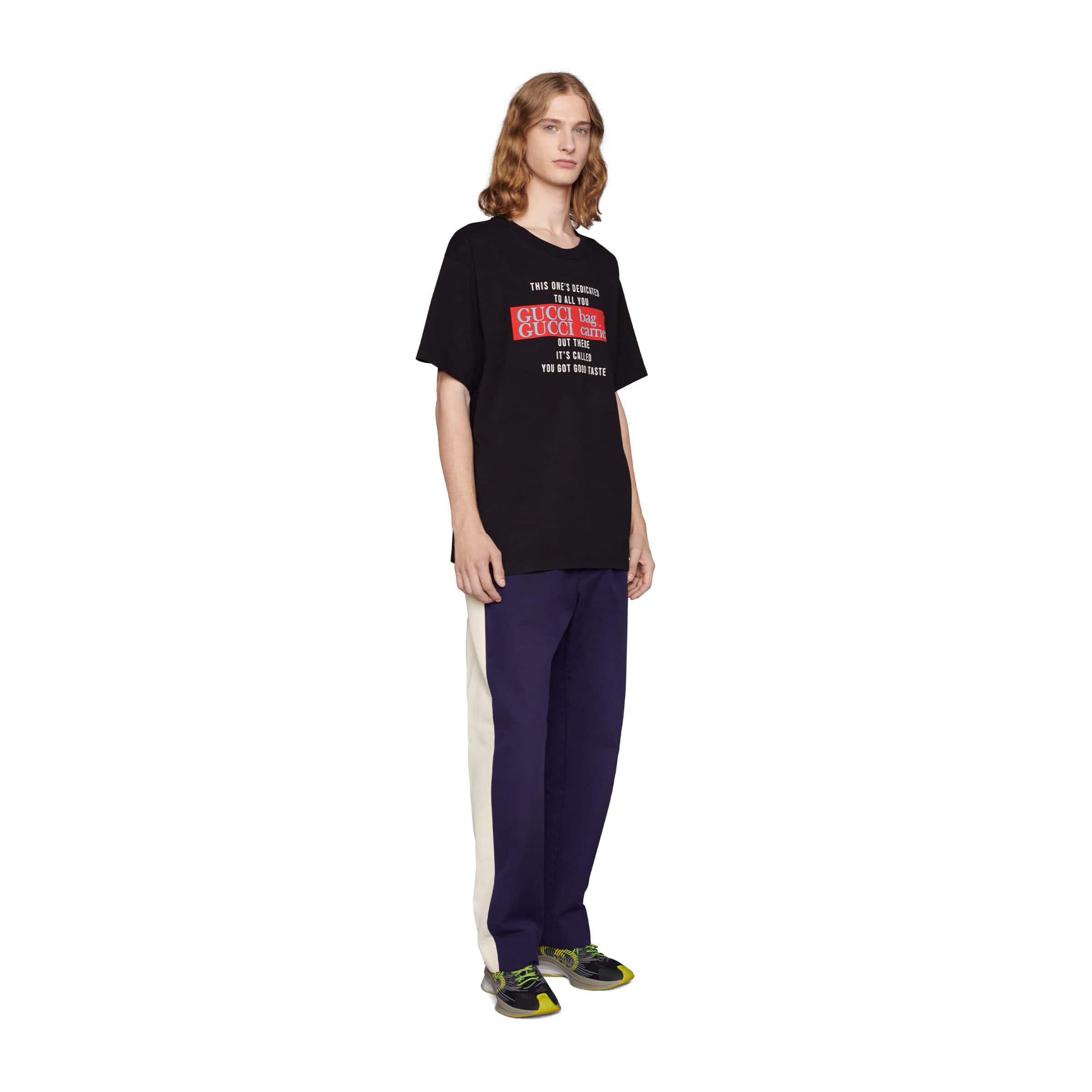Gucci Cotton T-shirt With 'you Got Good Taste' Print in Black for Men | Lyst
