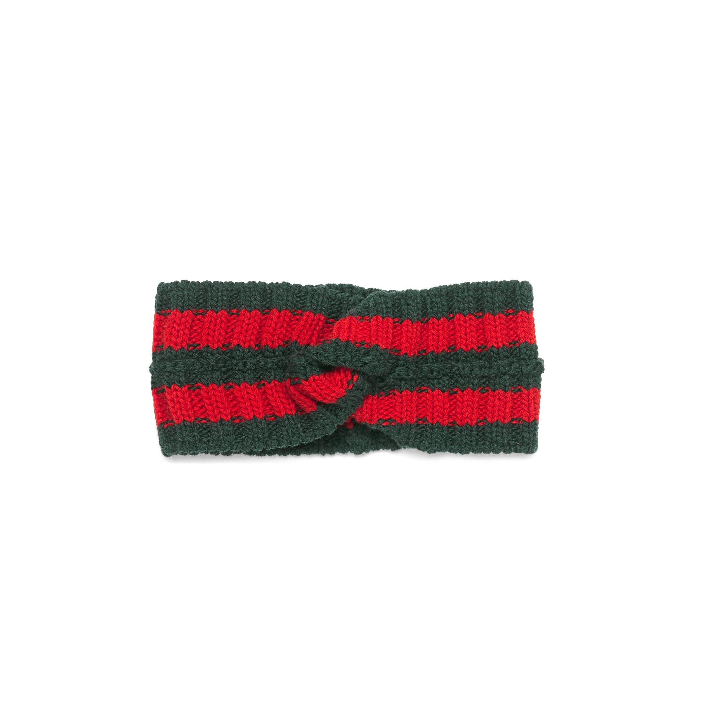 Gucci Striped Wool-blend Headband in Green | Lyst