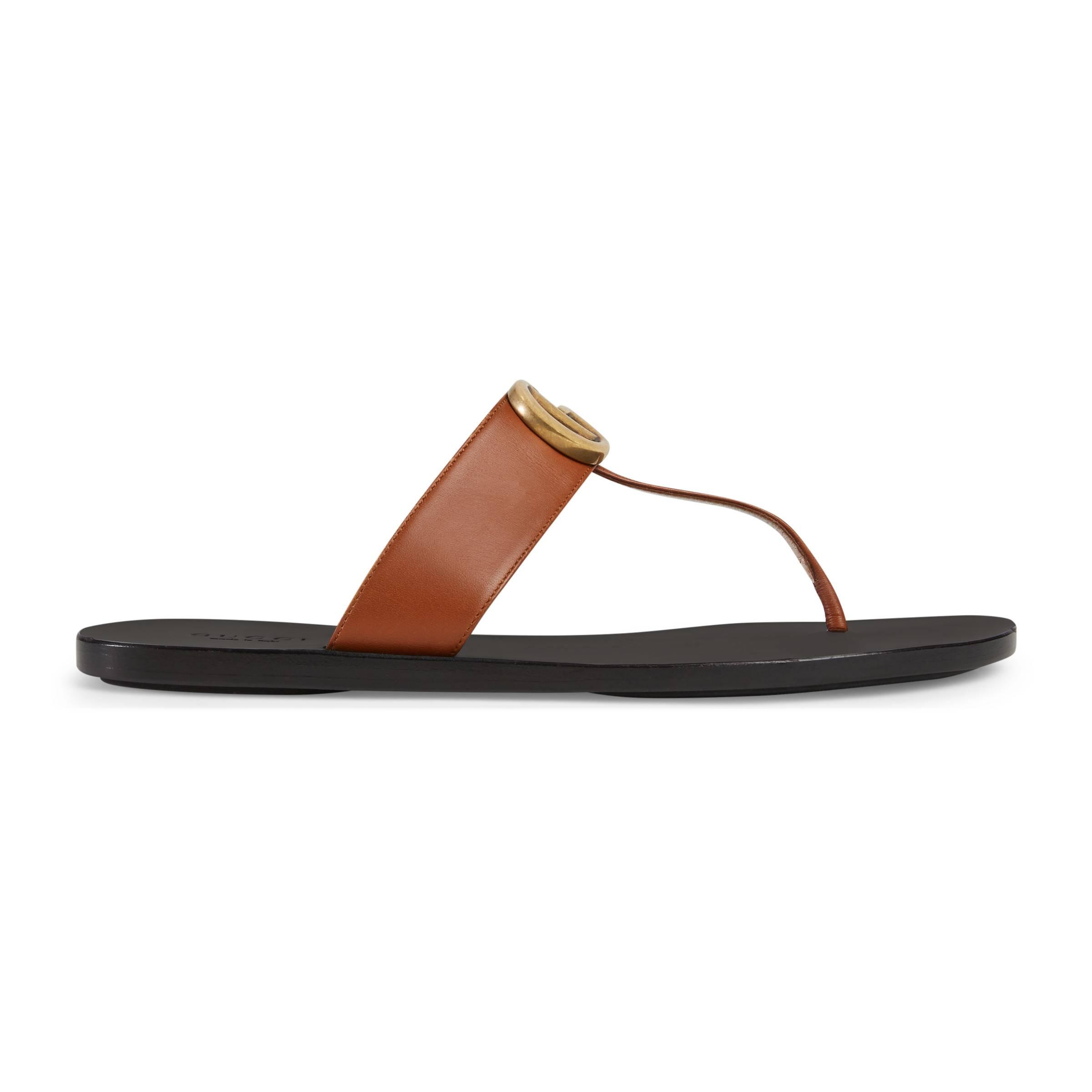 tan gucci sandals