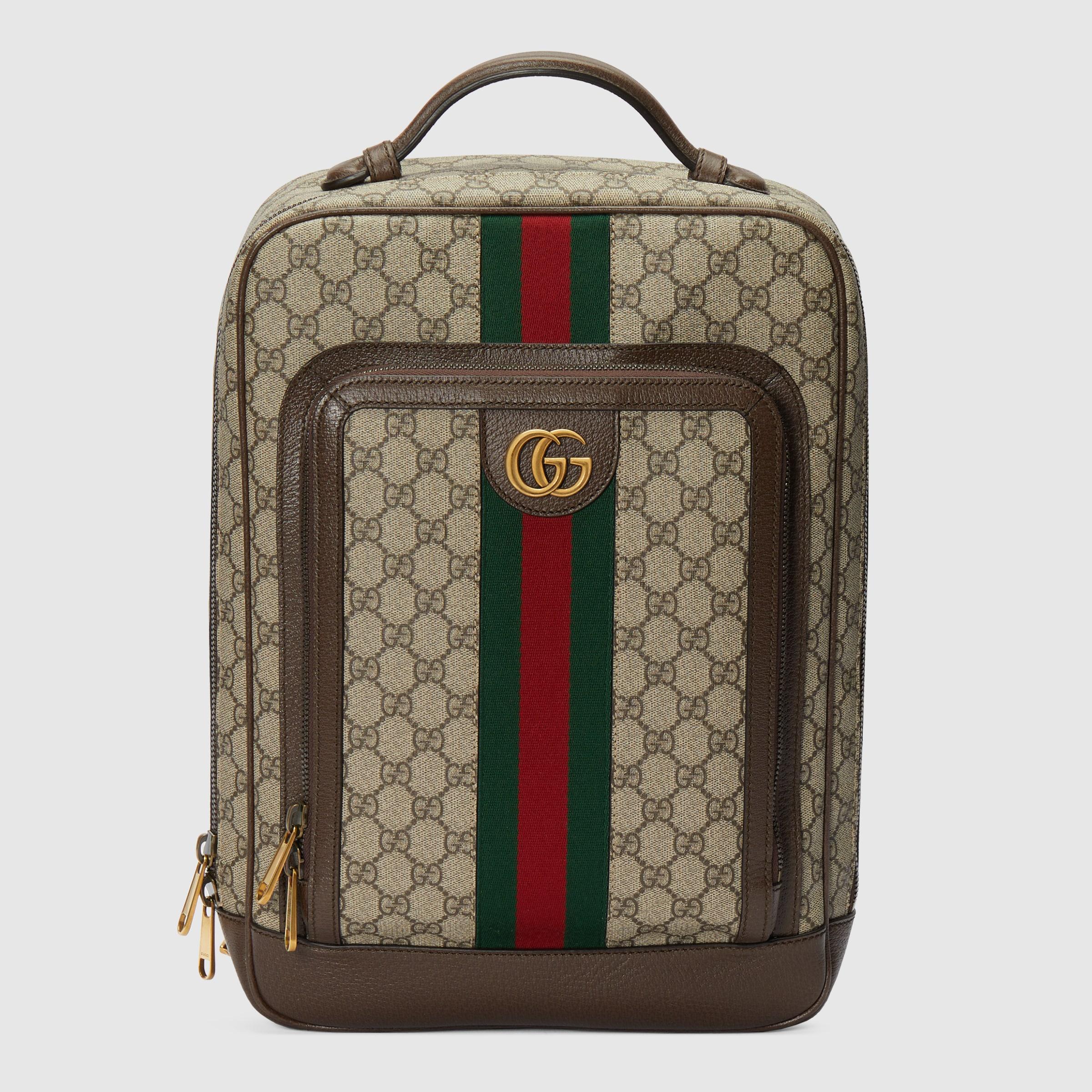 Gucci Ophidia GG Medium Backpack in Green for Men | Lyst